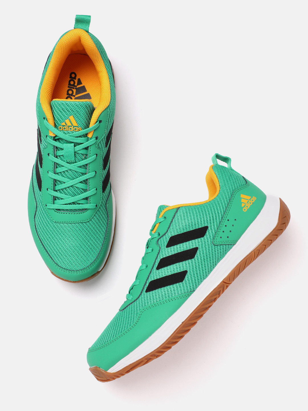 ADIDAS Men Woven Design Faztcort Indoor Star Training or Gym Shoes, Green 
ADIDAS Men Woven Design Faztcort Indoor Star Training or Gym Shoes, Green