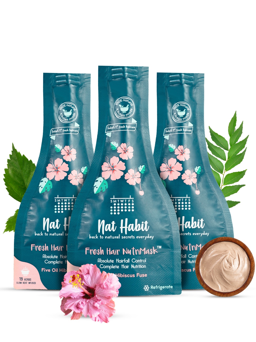 Nat Habit 3Pcs Five Oil Hibiscus Nutri Hair Mask for Conditioning & Strengthening-40g each, Red
Nat Habit 3Pcs Five Oil Hibiscus Nutri Hair Mask for Conditioning & Strengthening-40g each, Red