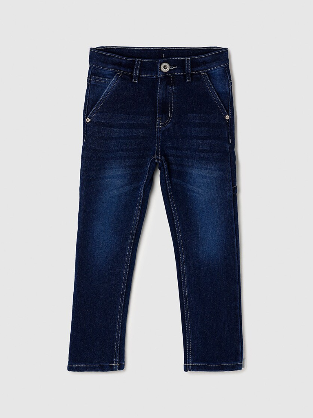 max Boys Blue Heavy Fade Jeans