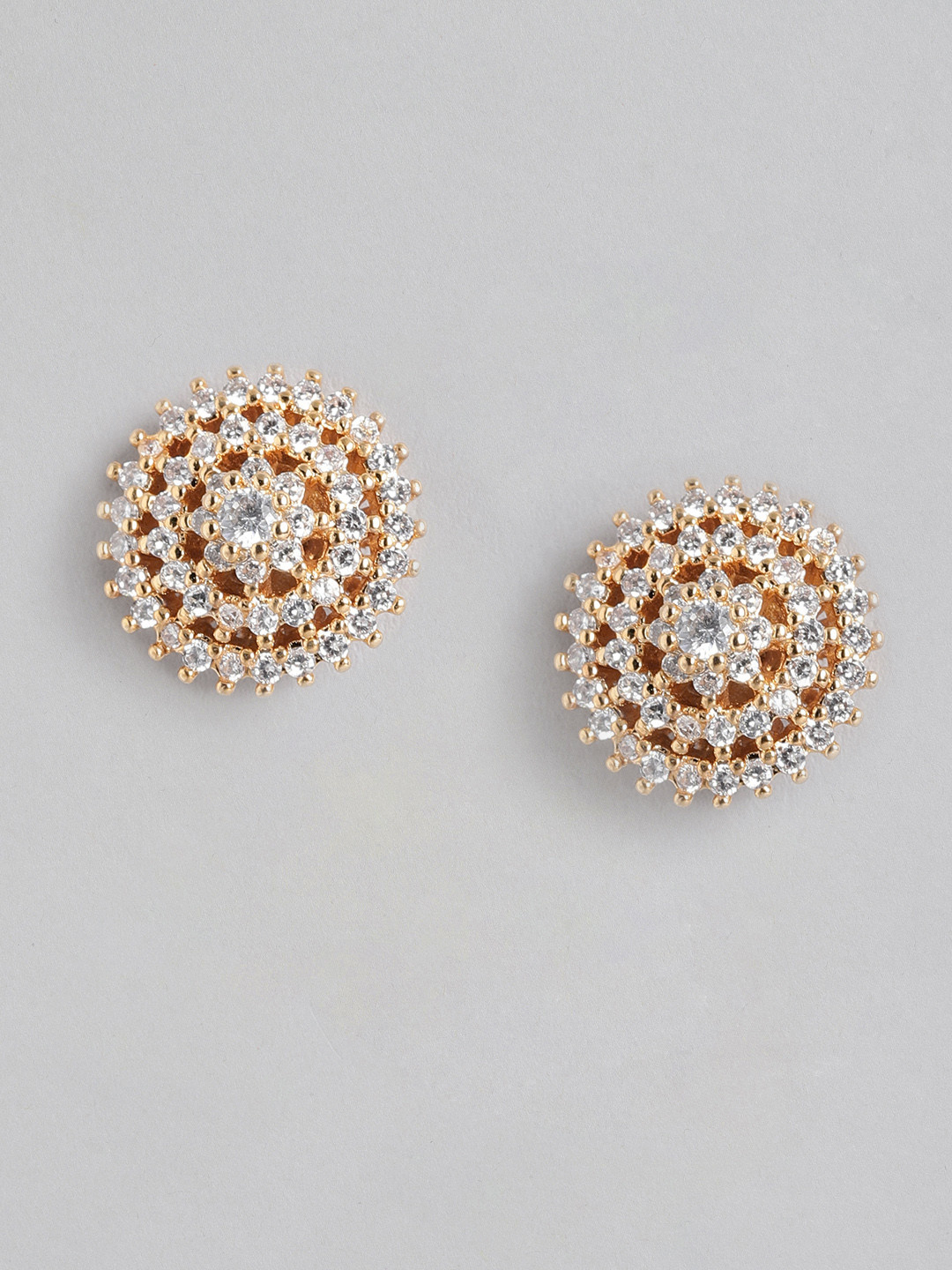Peora Gold-Plated American Diamond Floral Studs Earrings
Peora Gold-Plated American Diamond Floral Studs Earrings
