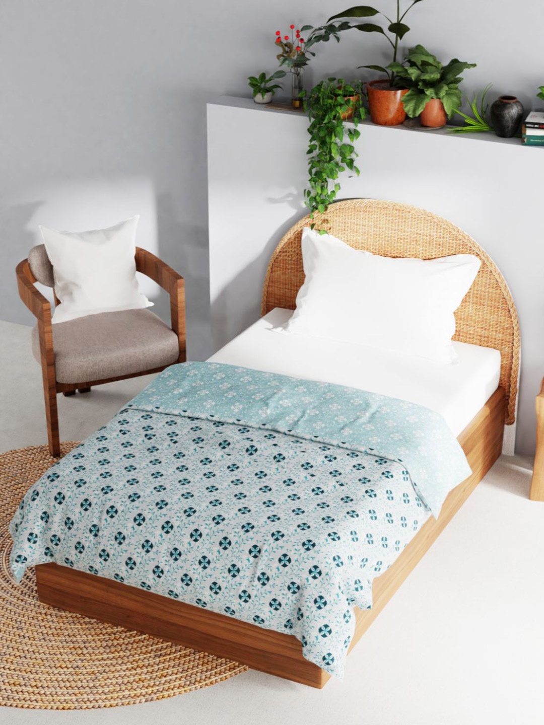 BIANCA White & Blue Floral AC Room 150 GSM Reversible Muslin Cotton Single Bed Dohar
BIANCA White & Blue Floral AC Room 150 GSM Reversible Muslin Cotton Single Bed Dohar