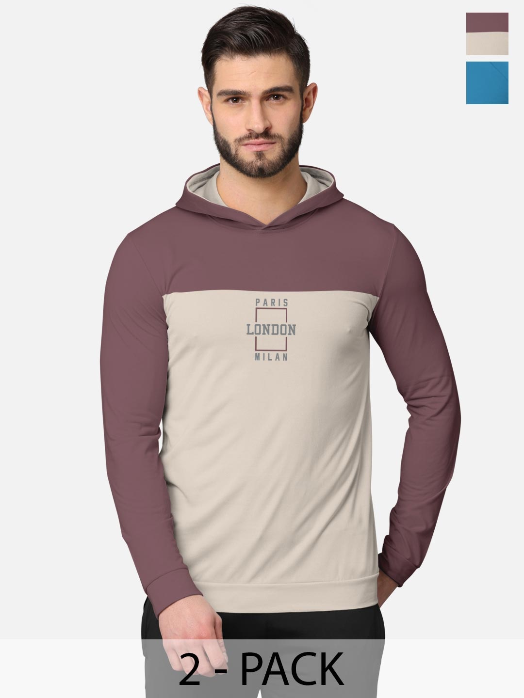 BULLMER Men Pack Of 2 Taupe & Turquiose Blue Navy Blue Front & Back Printed Sweatshirts
BULLMER Men Pack Of 2 Taupe & Turquiose Blue Navy Blue Front & Back Printed Sweatshirts