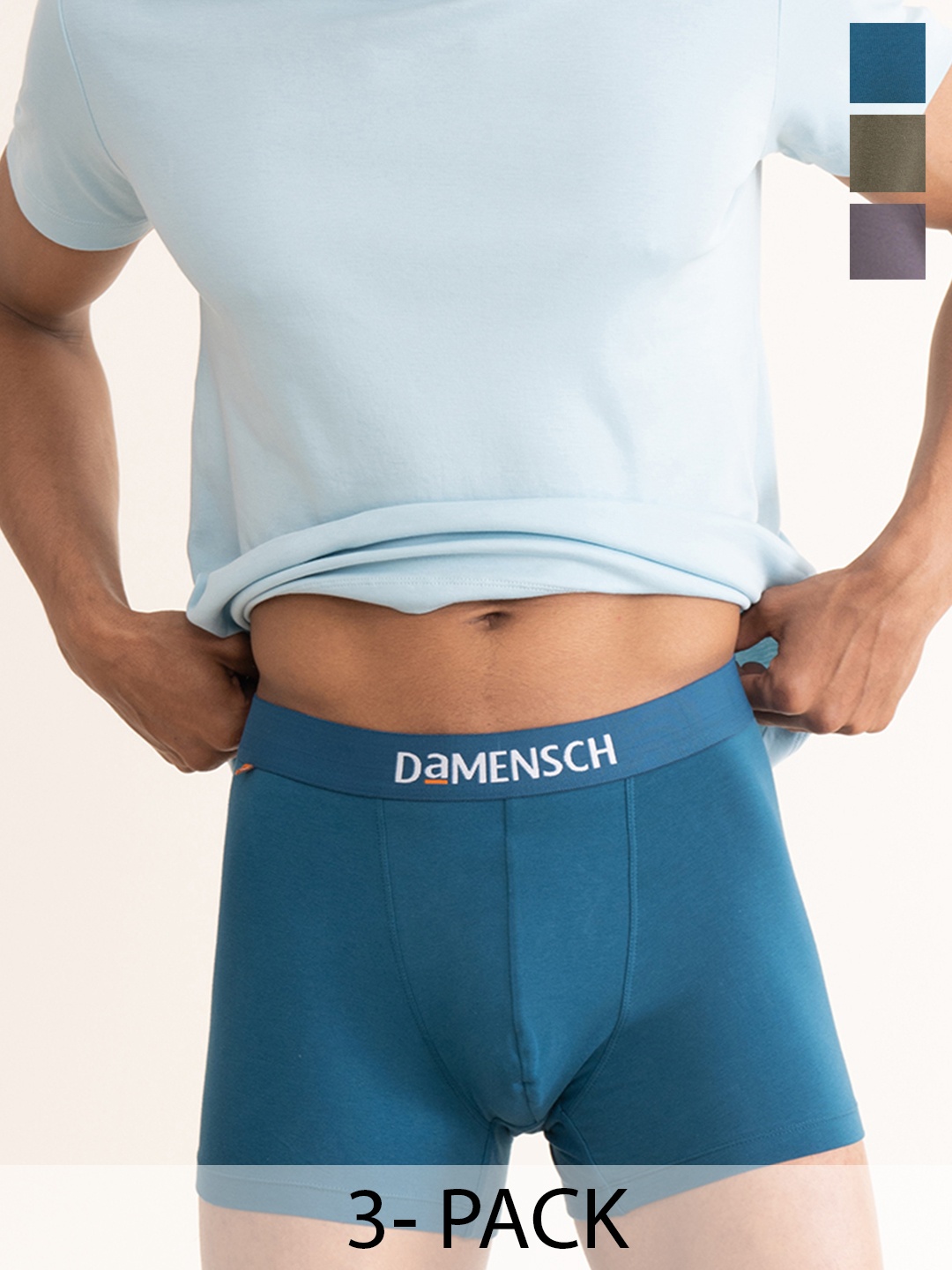 DAMENSCH Men Pack of 3 Deo-Cotton Anti-Bacterial Trunks DAM-CTST-T-LYB-RAE-ONG, Teal
DAMENSCH Men Pack of 3 Deo-Cotton Anti-Bacterial Trunks DAM-CTST-T-LYB-RAE-ONG, Teal