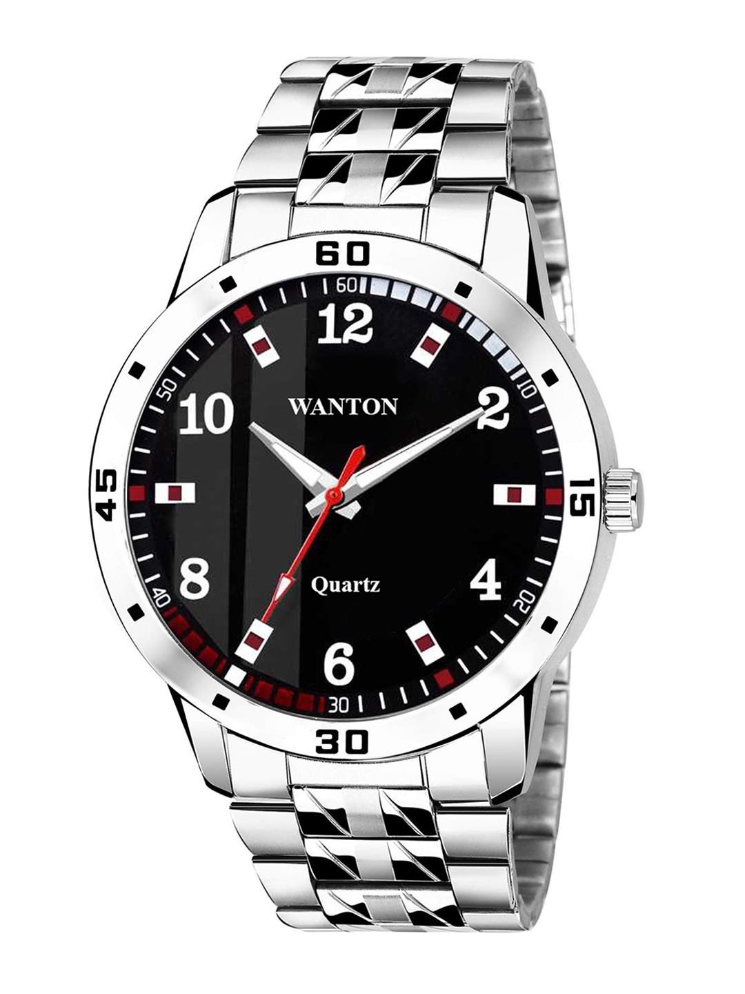WANTON Men Printed Dial & Stainless Steel Bracelet Straps Analogue Watch STEEL 001 BLACK
WANTON Men Printed Dial & Stainless Steel Bracelet Straps Analogue Watch STEEL 001 BLACK