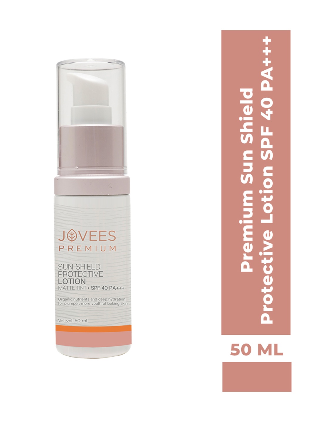 Jovees Premium Sun Shield SPF40 Broad Spectrum PA+++ Protective Lotion - 50 ml, Pink
Jovees Premium Sun Shield SPF40 Broad Spectrum PA+++ Protective Lotion - 50 ml, Pink