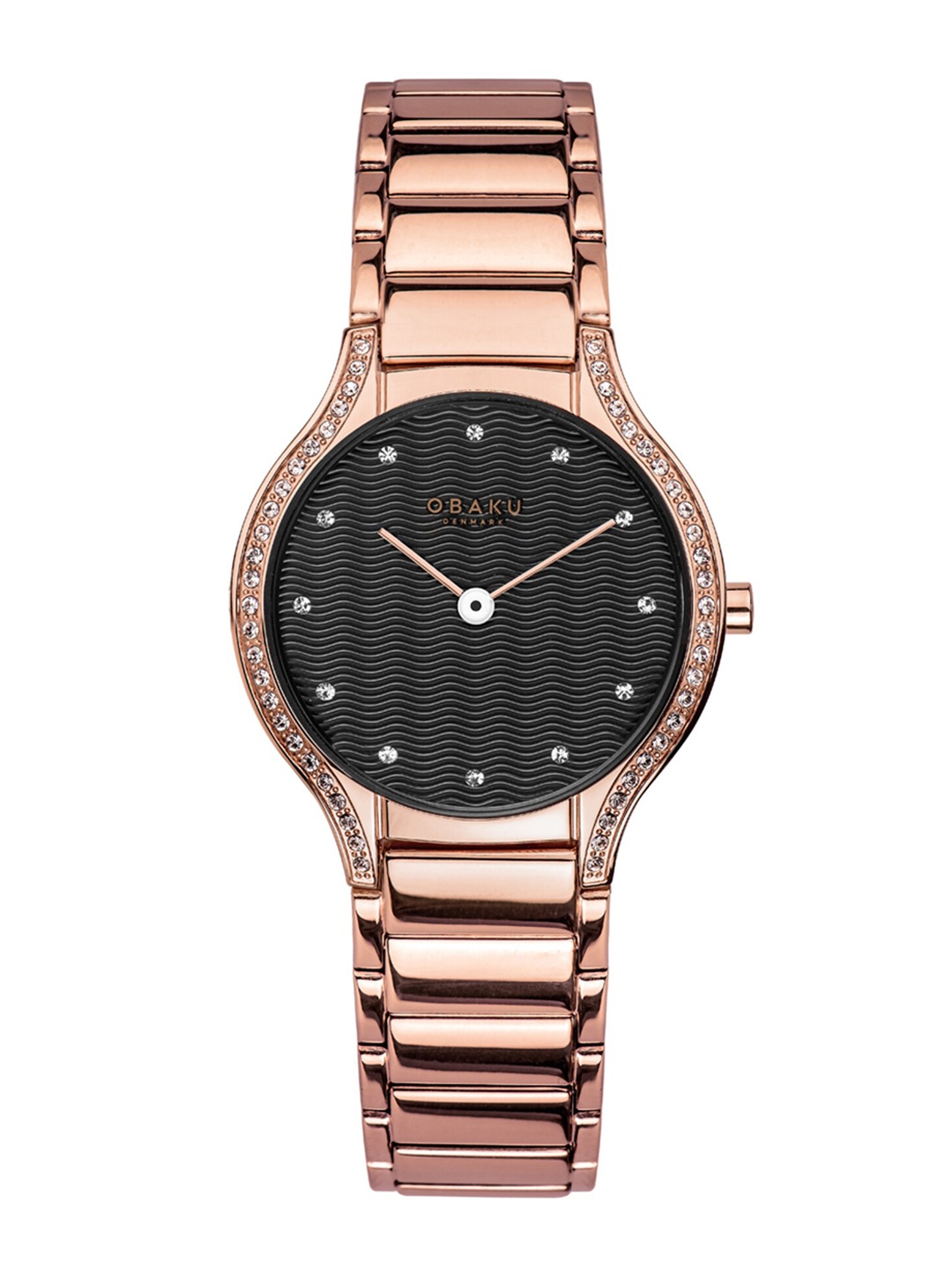 Obaku Women Black Brass Embellished Dial & Rose Gold-Plated Stainless Steel Bracelet Style Straps Analogue Watch
Obaku Women Black Brass Embellished Dial & Rose Gold-Plated Stainless Steel Bracelet Style Straps Analogue Watch