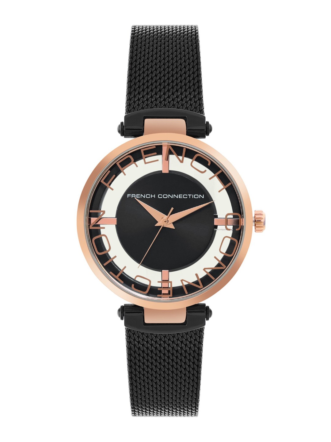 French Connection Women Black Dial & Black Stainless Steel Straps Analogue Watch-FCL0002D
French Connection Women Black Dial & Black Stainless Steel Straps Analogue Watch-FCL0002D