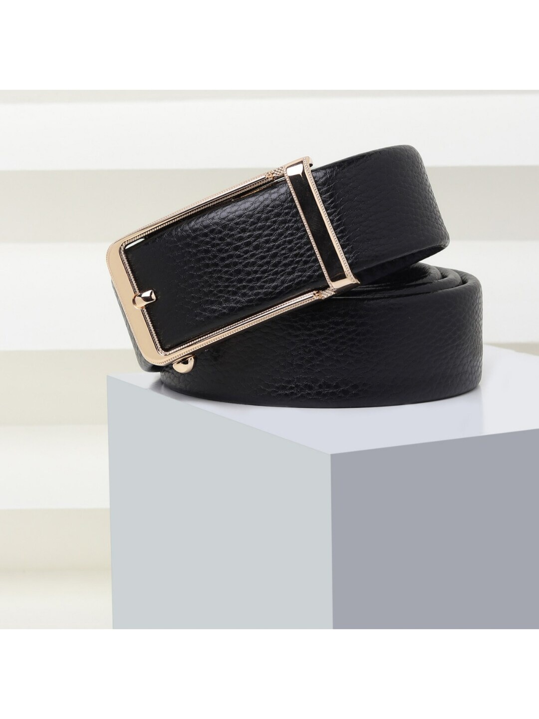 Elite Crafts Men Leather Belt, Black
