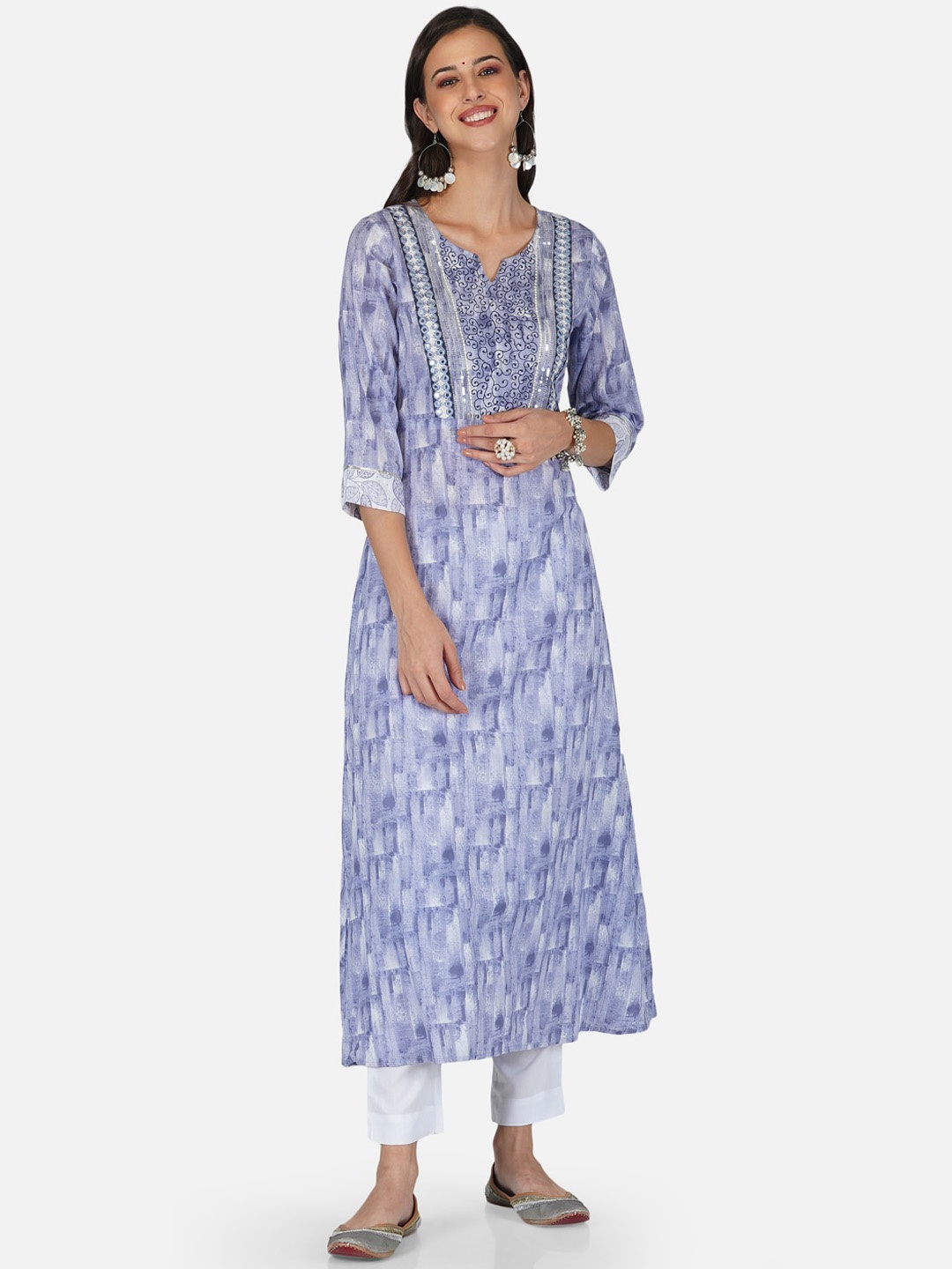 METRO-FASHION Women Blue Floral Printed Mirror Work Pure Cotton Kurta with Trousers & With Dupatta
METRO-FASHION Women Blue Floral Printed Mirror Work Pure Cotton Kurta with Trousers & With Dupatta