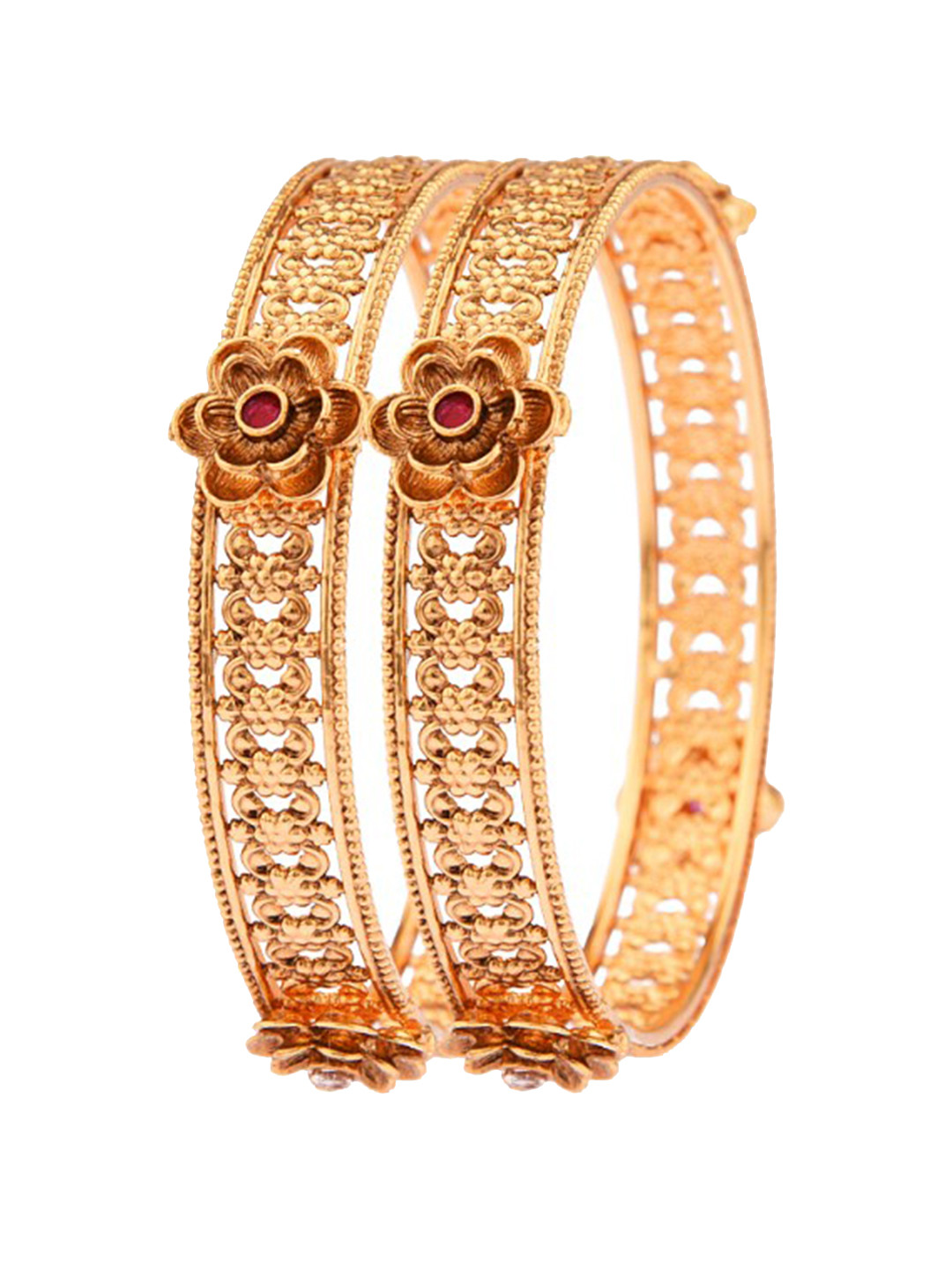 FEMMIBELLA Women Set of 2 Gold-Plated Stone Studded Kada
FEMMIBELLA Women Set of 2 Gold-Plated Stone Studded Kada
