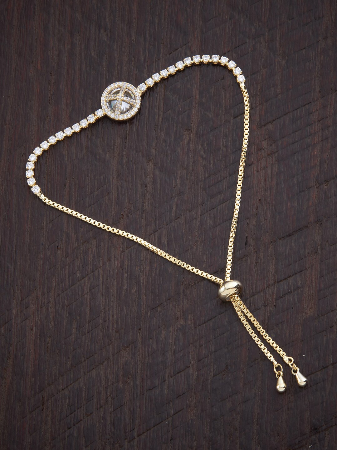 Kushal's Fashion Jewellery Women Gold-Toned & White Cubic Zirconia Gold-Plated Wraparound Bracelet
Kushal's Fashion Jewellery Women Gold-Toned & White Cubic Zirconia Gold-Plated Wraparound Bracelet