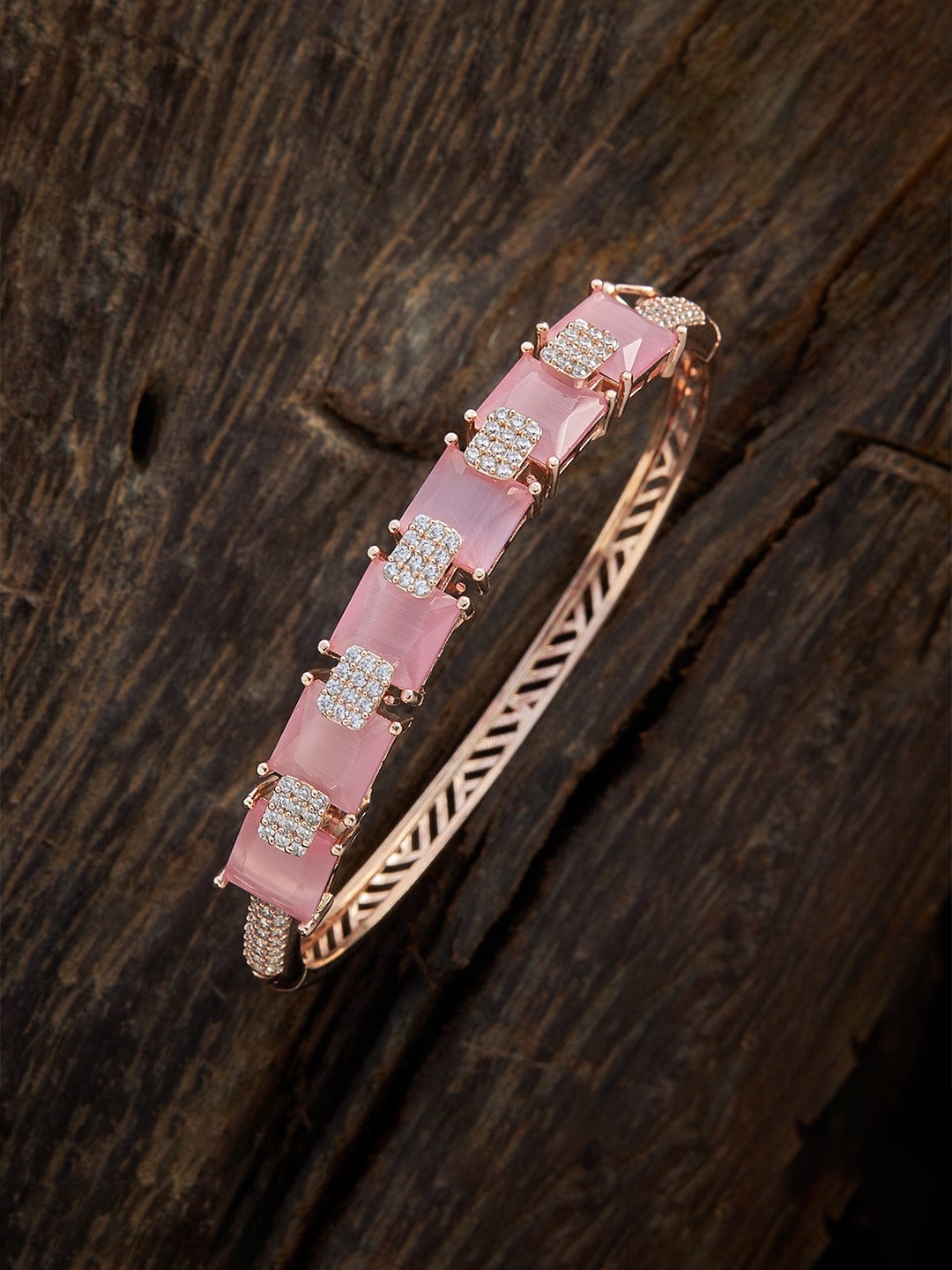 Kushal's Fashion Jewellery Women Rose Gold & White Cubic Zirconia Rose Gold-Plated Kada Bracelet
Kushal's Fashion Jewellery Women Rose Gold & White Cubic Zirconia Rose Gold-Plated Kada Bracelet
