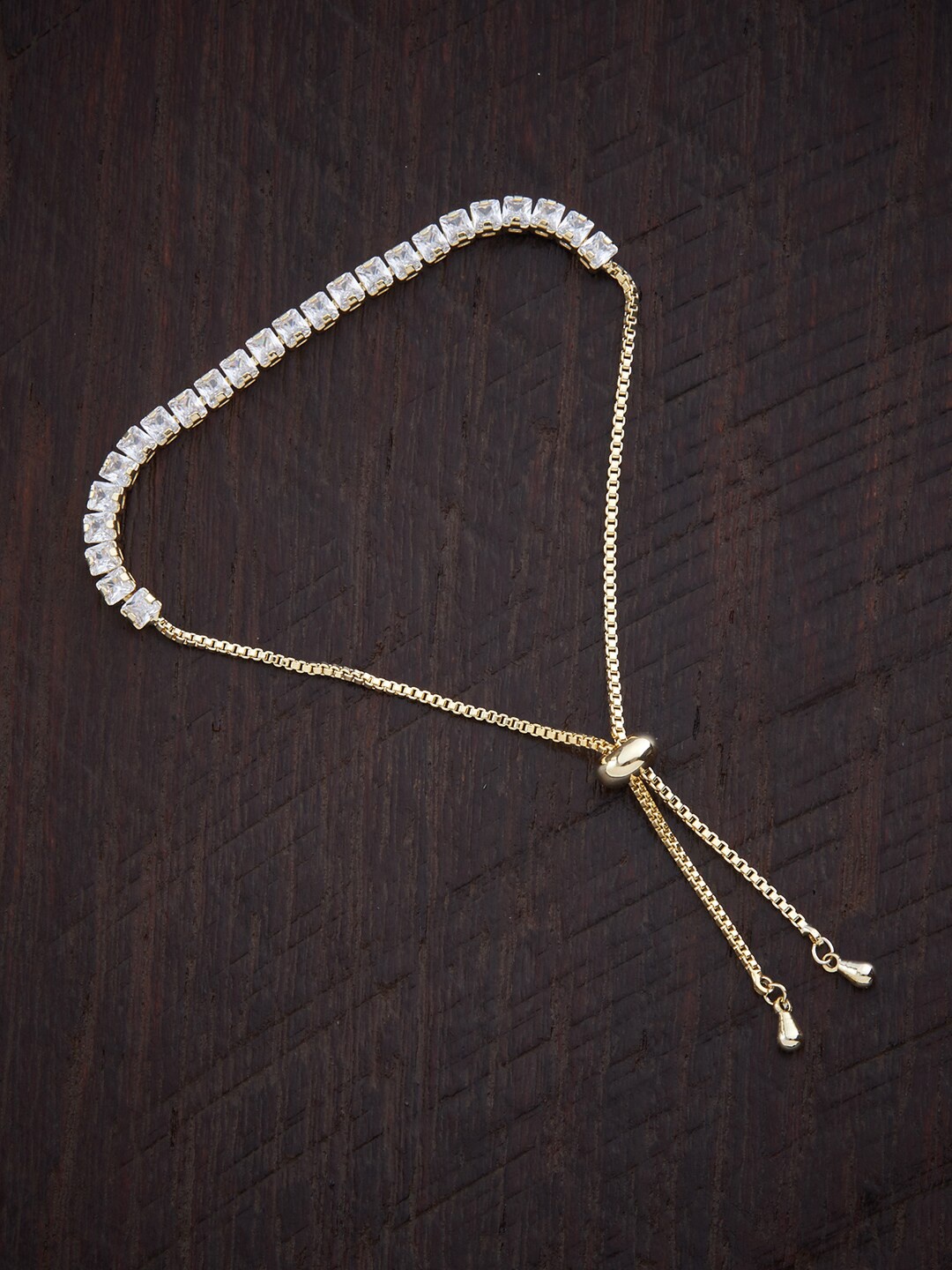Kushal's Fashion Jewellery Women Gold-Toned & White Cubic Zirconia Gold-Plated Wraparound Bracelet
Kushal's Fashion Jewellery Women Gold-Toned & White Cubic Zirconia Gold-Plated Wraparound Bracelet