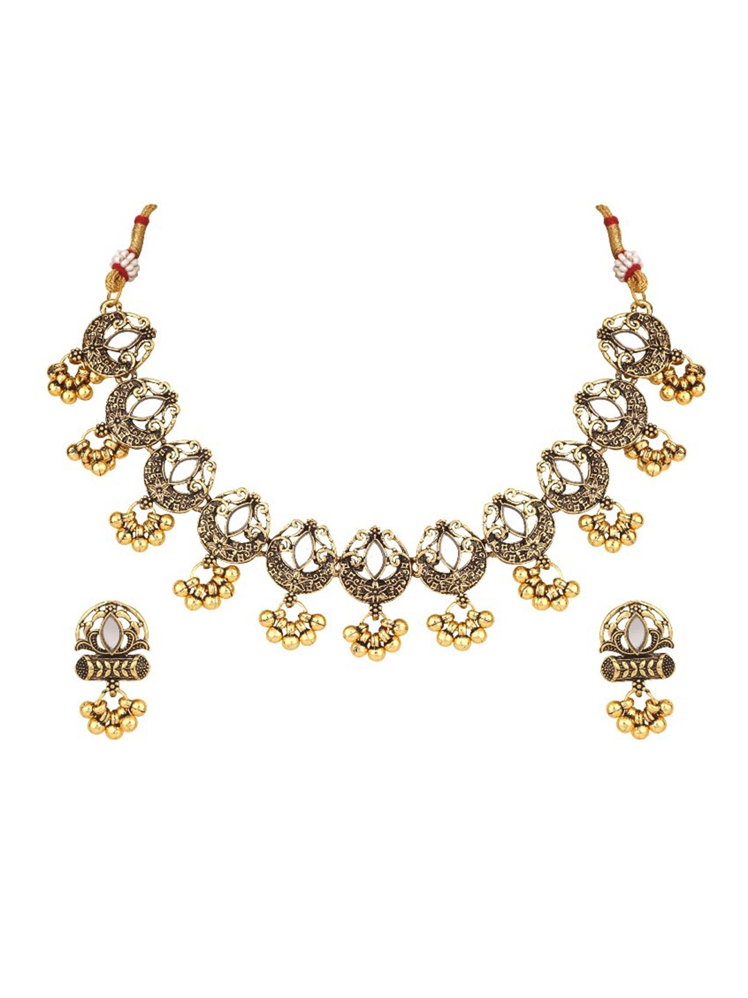 Atasi International Gold-Plated Copper-Toned & White Crystal Studded & Beaded Jewellery Set
Atasi International Gold-Plated Copper-Toned & White Crystal Studded & Beaded Jewellery Set