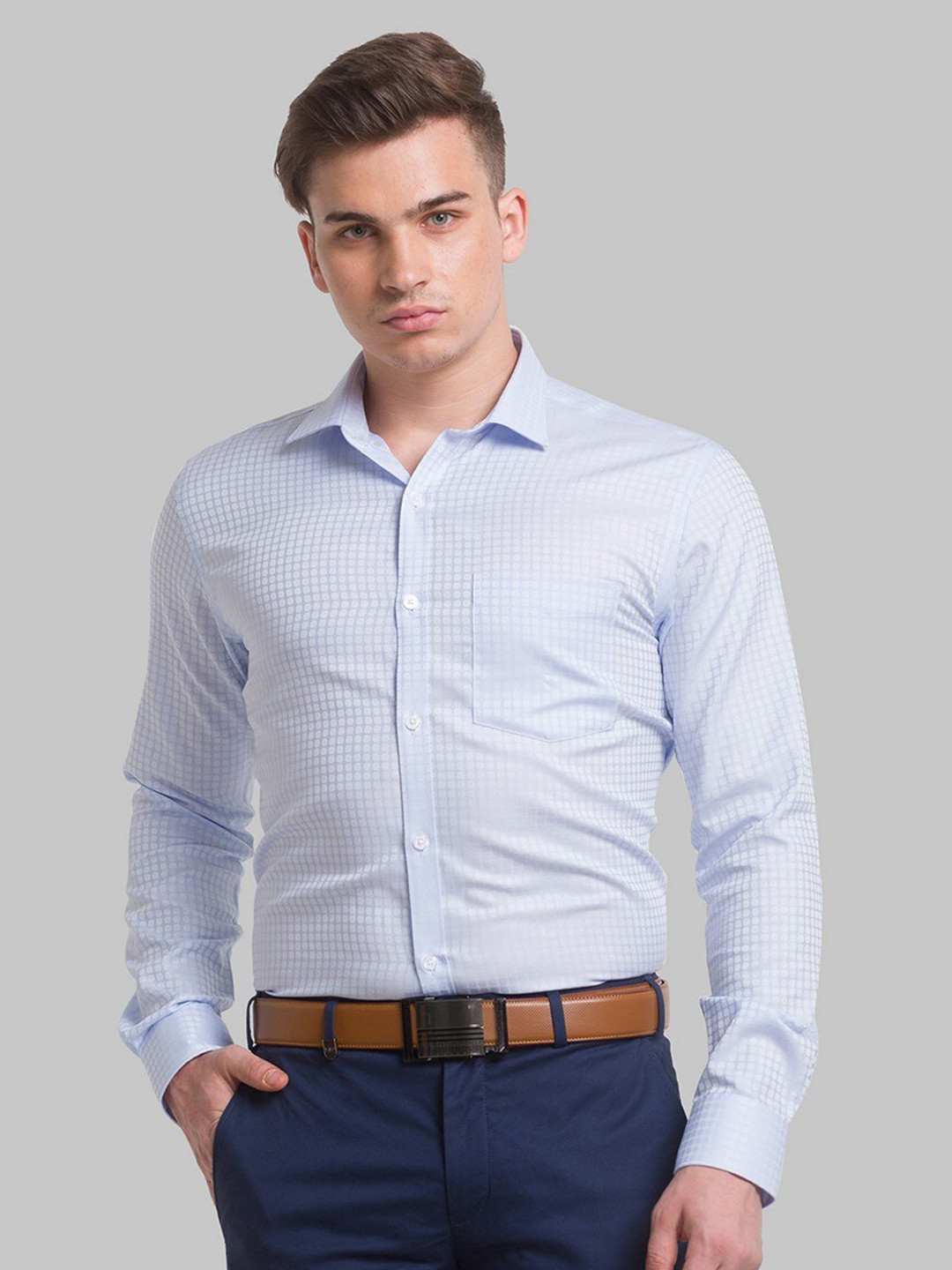 Park Avenue Men Blue Slim Fit Printed Organic Cotton Formal Shirt 
Park Avenue Men Blue Slim Fit Printed Organic Cotton Formal Shirt
