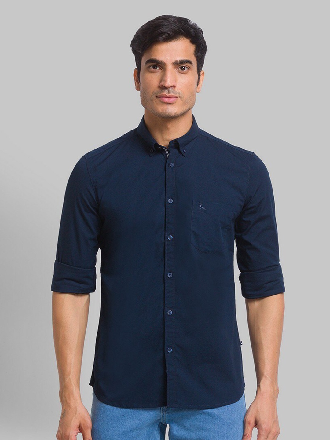 Parx Men Blue Slim Fit Pure Cotton Roll Up Sleeves Button Down Collar Casual Shirt
Parx Men Blue Slim Fit Pure Cotton Roll Up Sleeves Button Down Collar Casual Shirt