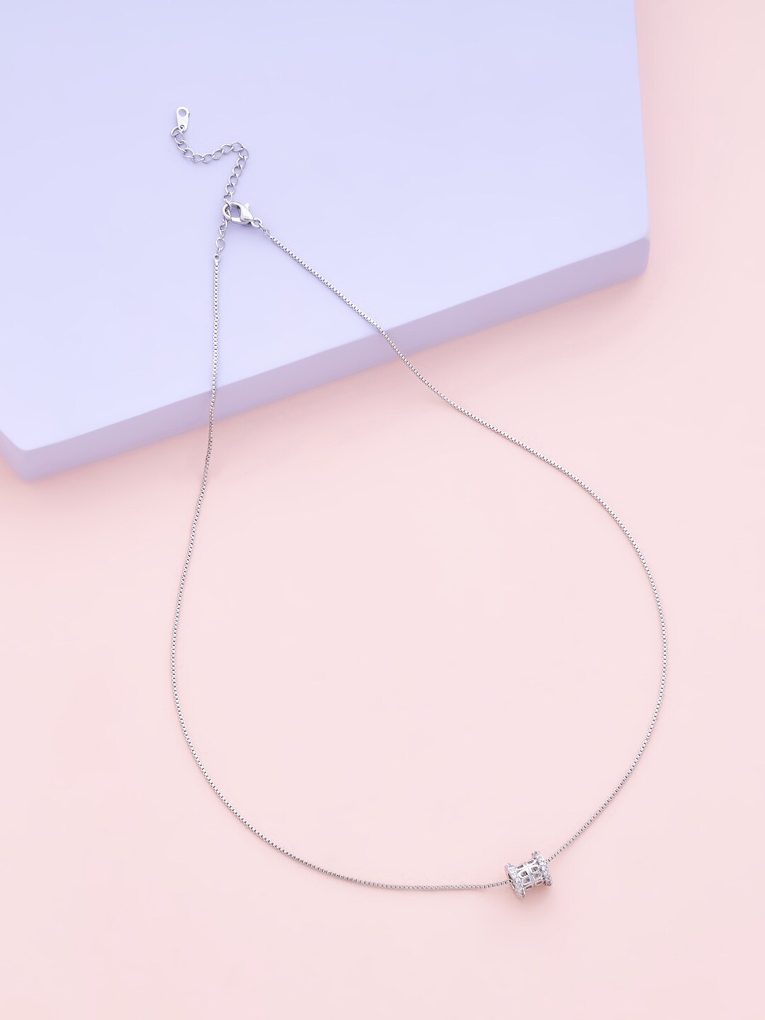 Kushal's Fashion Jewellery Women Silver-Toned & White Copper Rhodium-Plated Necklace
Kushal's Fashion Jewellery Women Silver-Toned & White Copper Rhodium-Plated Necklace