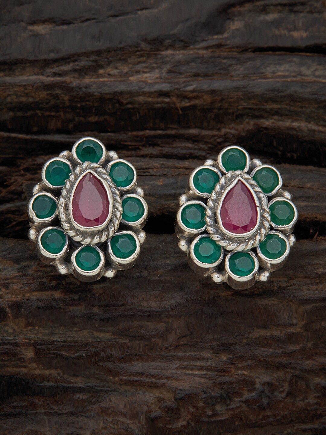 Kushal's Fashion Jewellery Red & Green Oxidise Polish 92.5 Pure Silver Studs Earrings
Kushal's Fashion Jewellery Red & Green Oxidise Polish 92.5 Pure Silver Studs Earrings