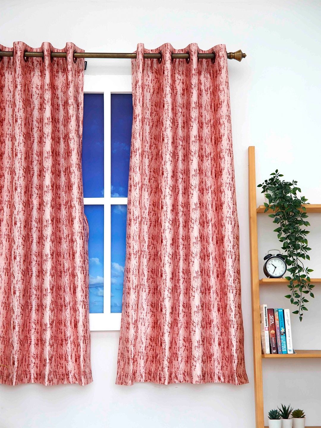 Ariana Black Out Window Curtain, Maroon