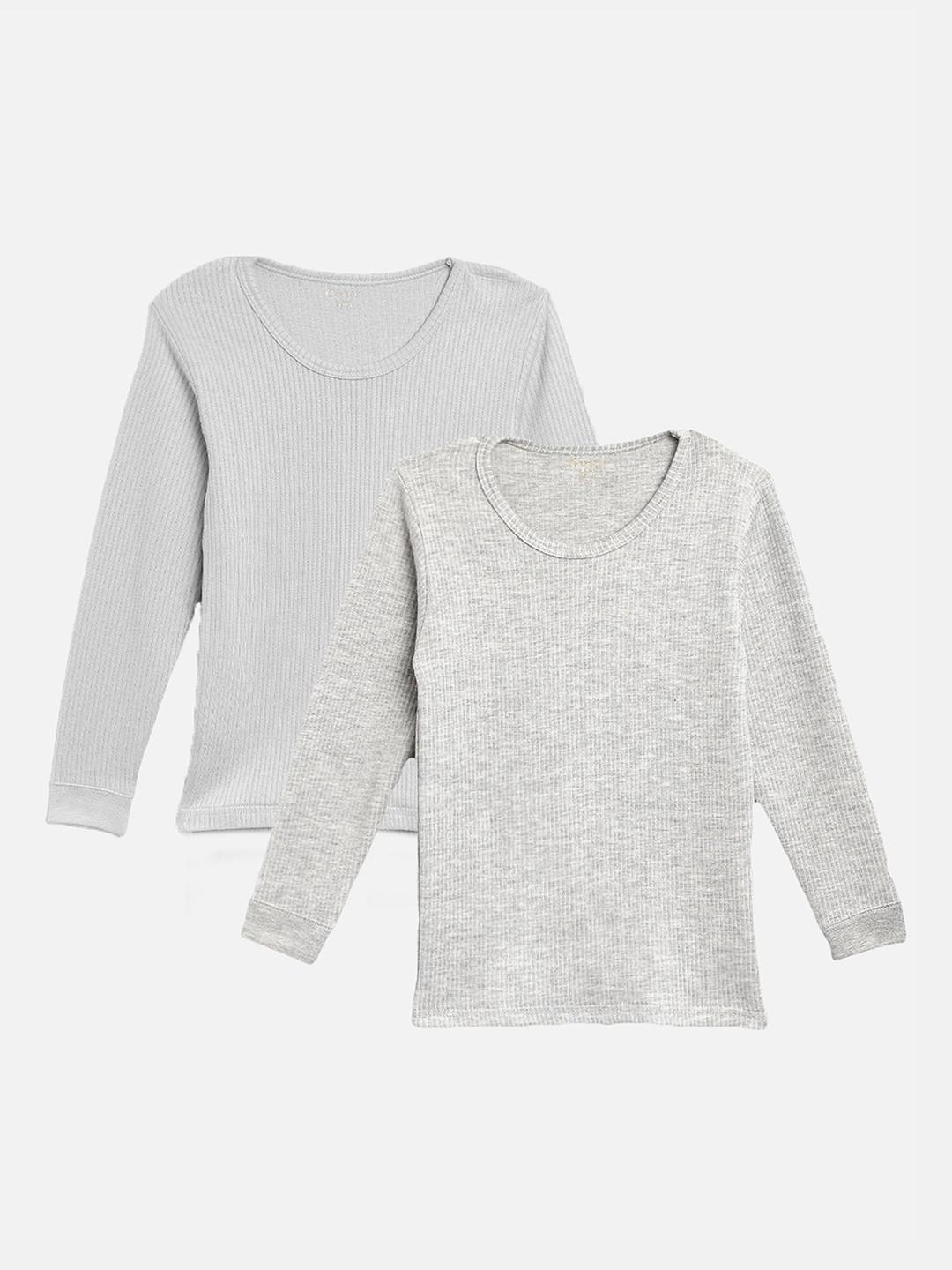 Kanvin Boys Pack Of 2 Solid Thermal Tops, Grey
Kanvin Boys Pack Of 2 Solid Thermal Tops, Grey