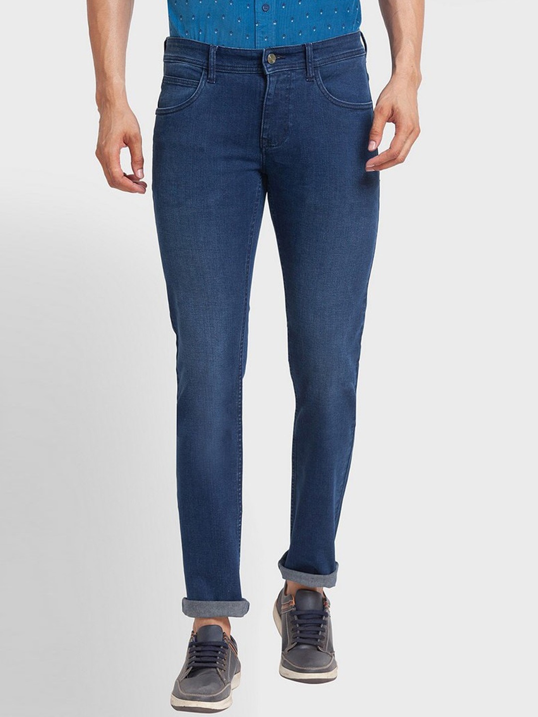 ColorPlus Men Blue Tapered Fit Light Fade Jeans
