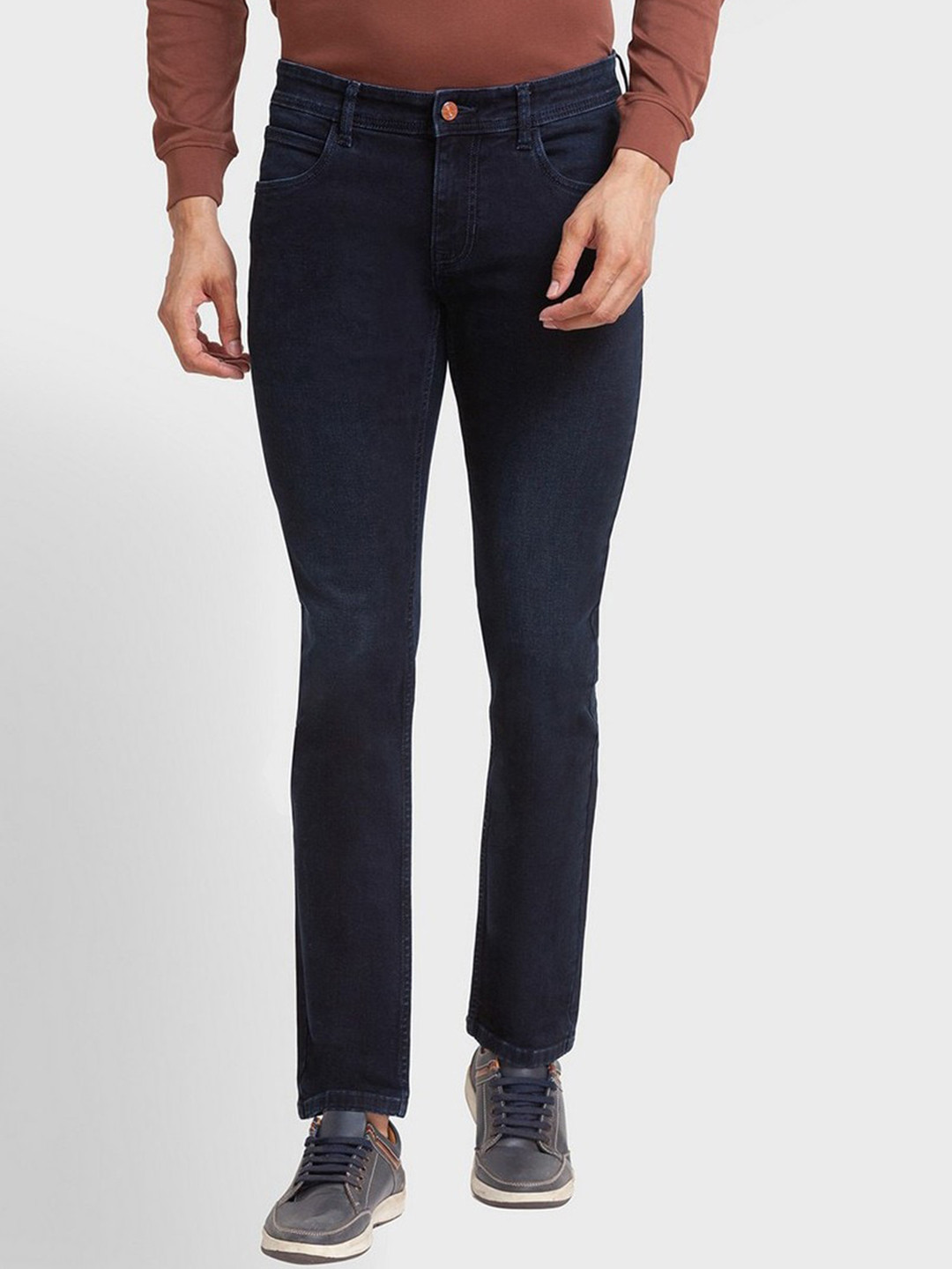 ColorPlus Men Blue Tapered Fit Jeans 
ColorPlus Men Blue Tapered Fit Jeans