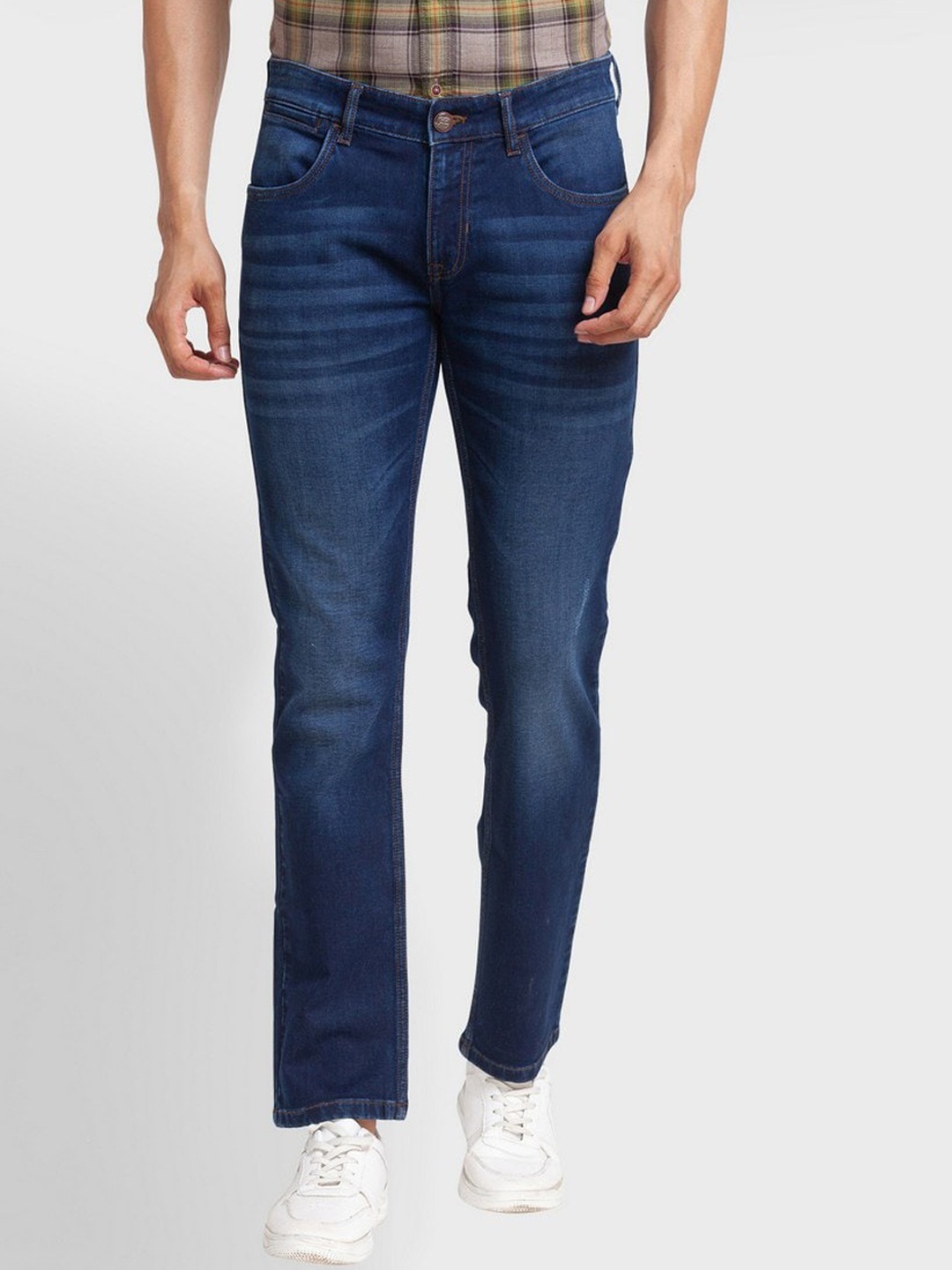 ColorPlus Men Blue Tapered Fit Light Fade Jeans