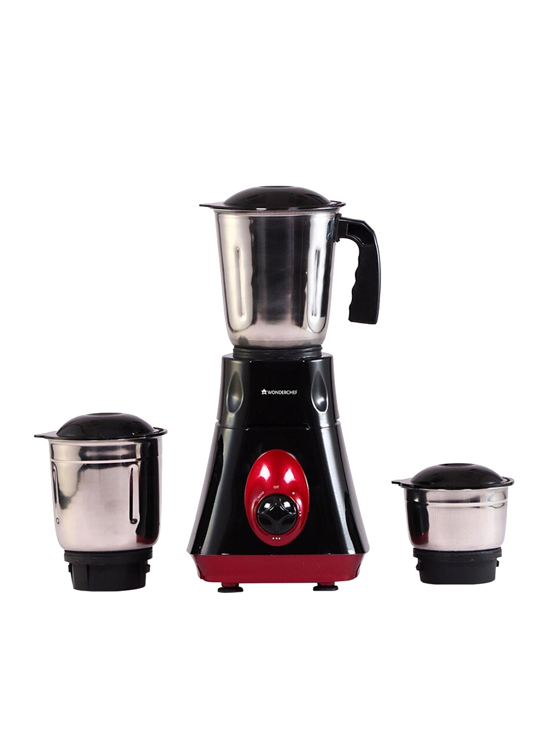 Wonderchef Black & Red Solid Stainless Steel Mixer Grinder With 3 Jars & Lid Juicers
Wonderchef Black & Red Solid Stainless Steel Mixer Grinder With 3 Jars & Lid Juicers
