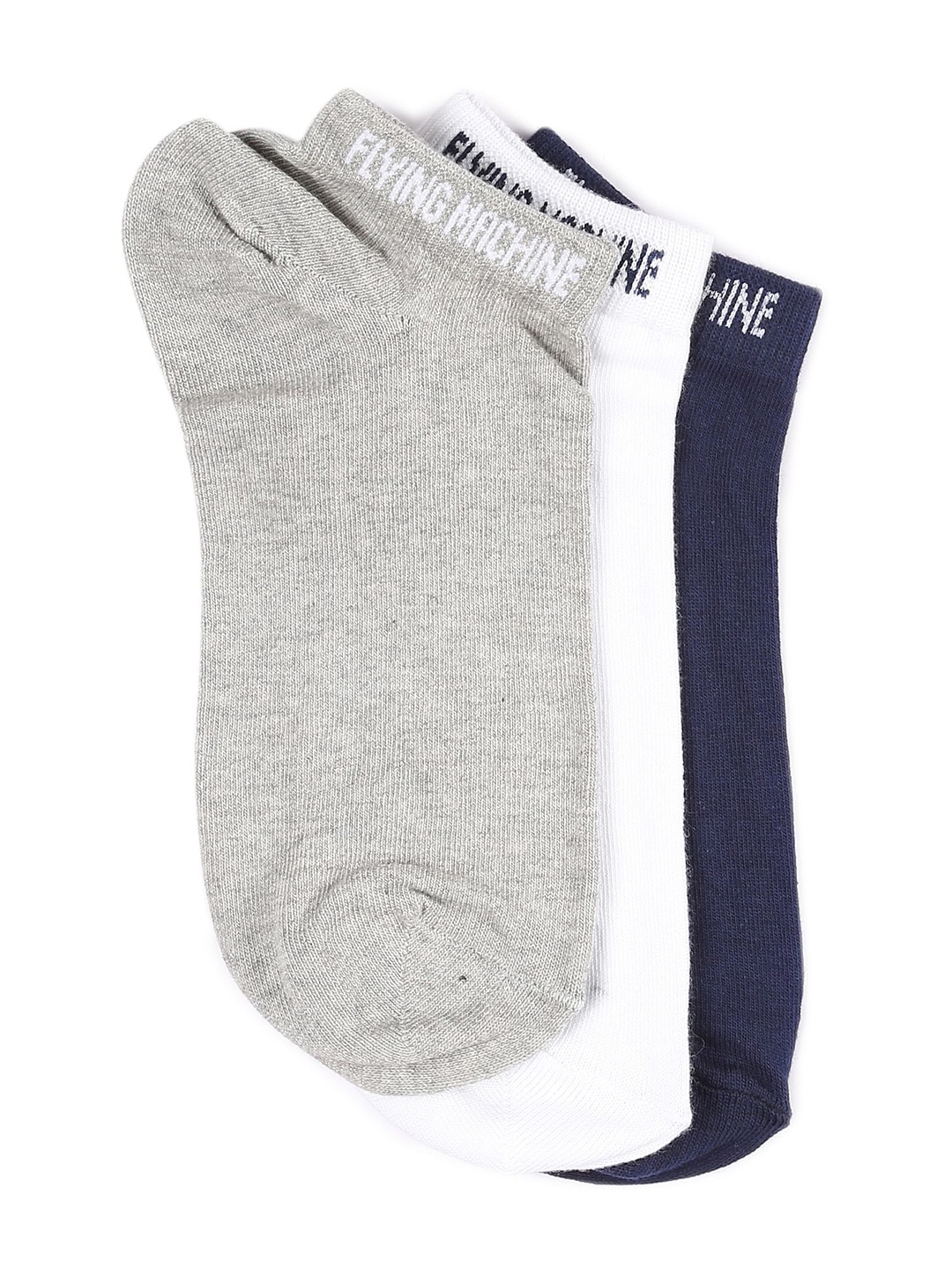 Flying Machine Men Pack Of 3 Ankle Length Socks, Navy blue