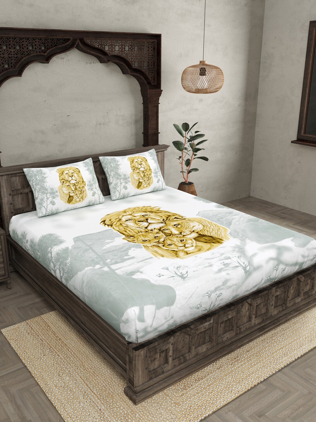 JAIPUR FABRIC 240 TC Graphic Print Cotton King Size Bedsheet With 2 Pillow Covers, Grey
JAIPUR FABRIC 240 TC Graphic Print Cotton King Size Bedsheet With 2 Pillow Covers, Grey