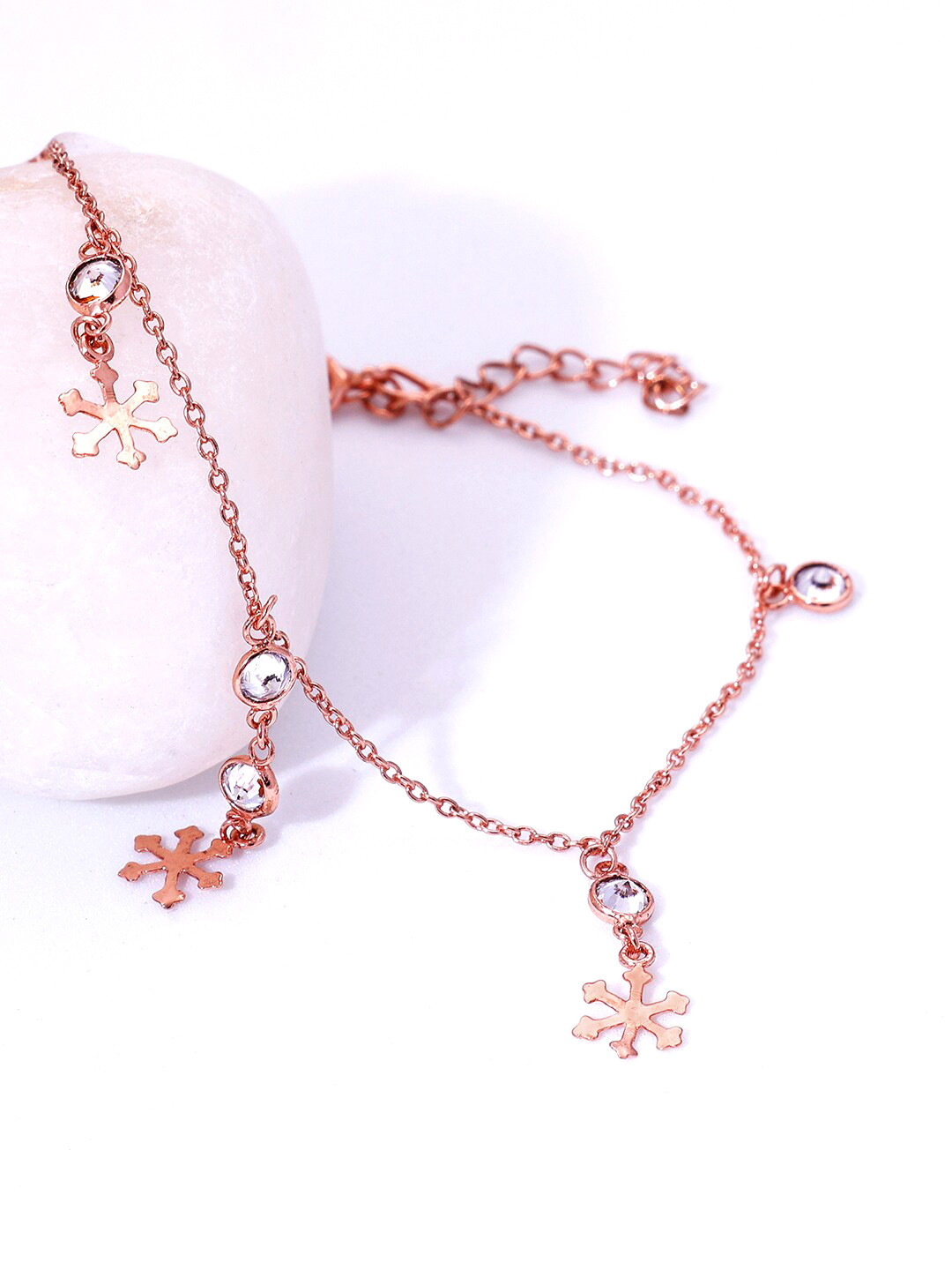 GIVA 925 Sterling Silver Rose Gold Dangling Charms Adjustable Anklet
GIVA 925 Sterling Silver Rose Gold Dangling Charms Adjustable Anklet