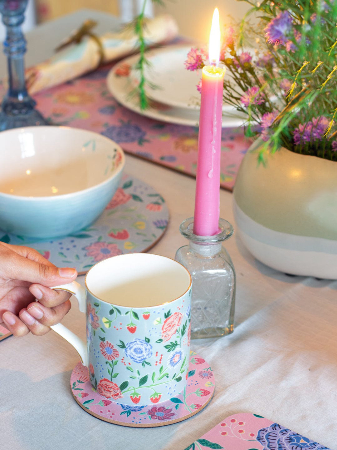 The Wishing Chair Set Of 6 Blue Floral Wood Printed Coasters
The Wishing Chair Set Of 6 Blue Floral Wood Printed Coasters