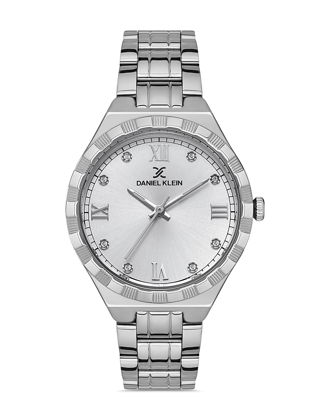 Daniel Klein Premium Women Silver-Toned Embellished Dial Bracelet Style Watch DK.1.13256-1
Daniel Klein Premium Women Silver-Toned Embellished Dial Bracelet Style Watch DK.1.13256-1