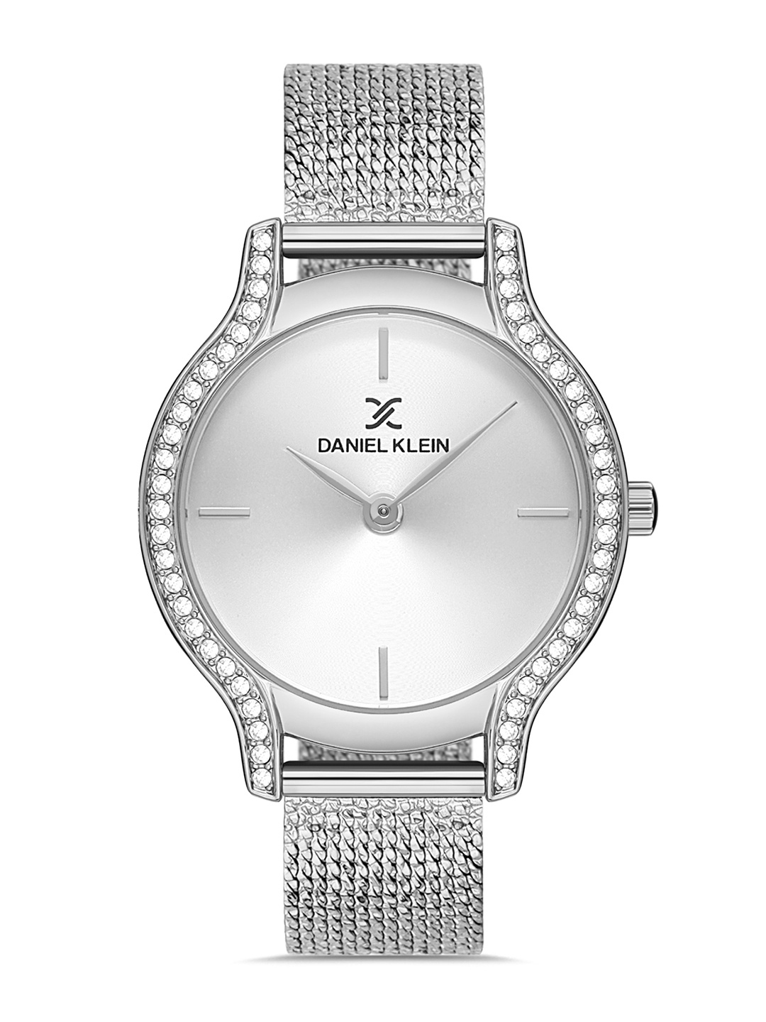 Daniel Klein Women Silver-Toned Embellished Dial & Strap Analogue Watch DK.1.13208-1
Daniel Klein Women Silver-Toned Embellished Dial & Strap Analogue Watch DK.1.13208-1