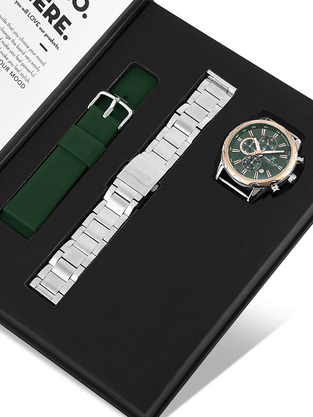 Daniel Klein Limited Men Green Dial & Silver-Toned Straps Analogue Watch DK.1.13303-5_OR
Daniel Klein Limited Men Green Dial & Silver-Toned Straps Analogue Watch DK.1.13303-5_OR