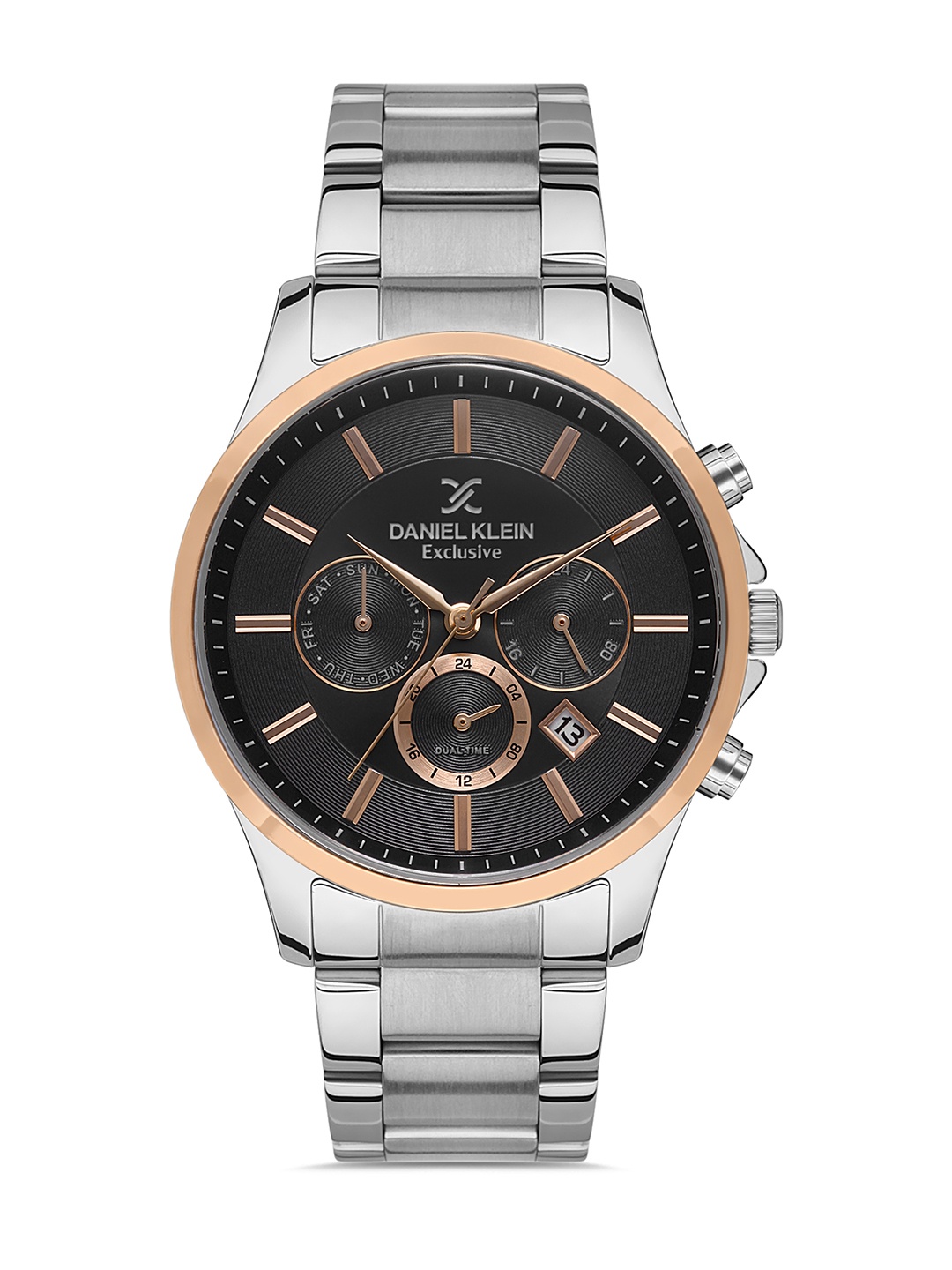 Daniel Klein Exclusive Men Black Dial & Silver Toned Strap Analogue Watch DK.1.13291-4
Daniel Klein Exclusive Men Black Dial & Silver Toned Strap Analogue Watch DK.1.13291-4