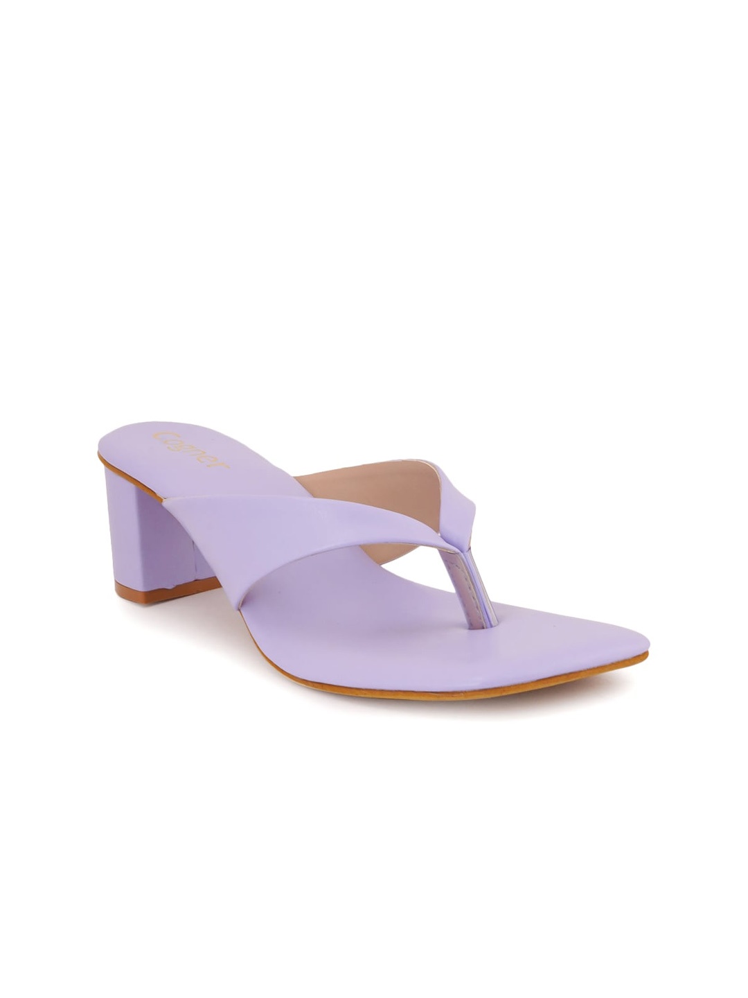 Cogner Women Purple Block Heels