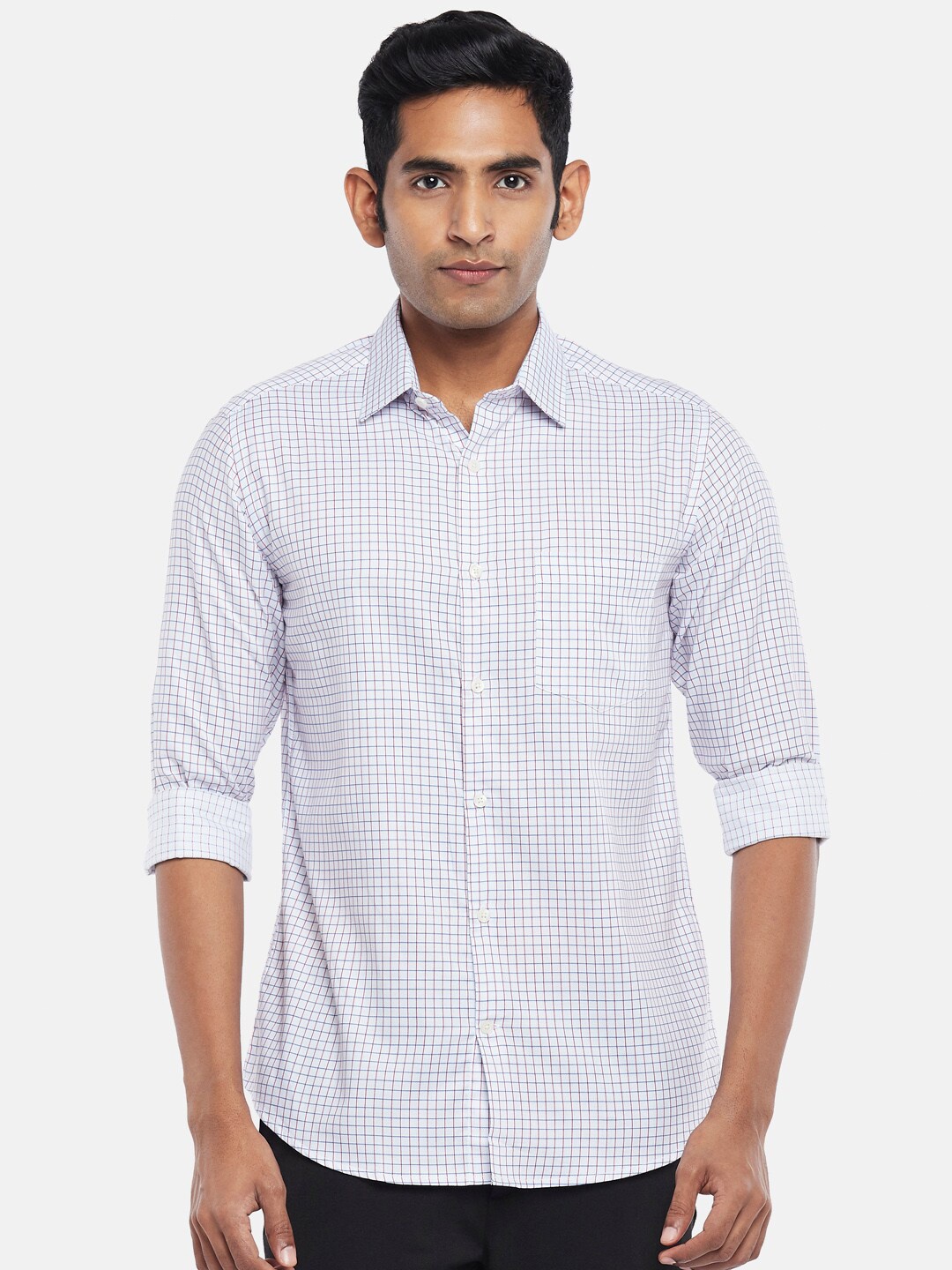 BYFORD by Pantaloons Men Off White Slim Fit Grid Tattersall Checked Formal Shirt
BYFORD by Pantaloons Men Off White Slim Fit Grid Tattersall Checked Formal Shirt