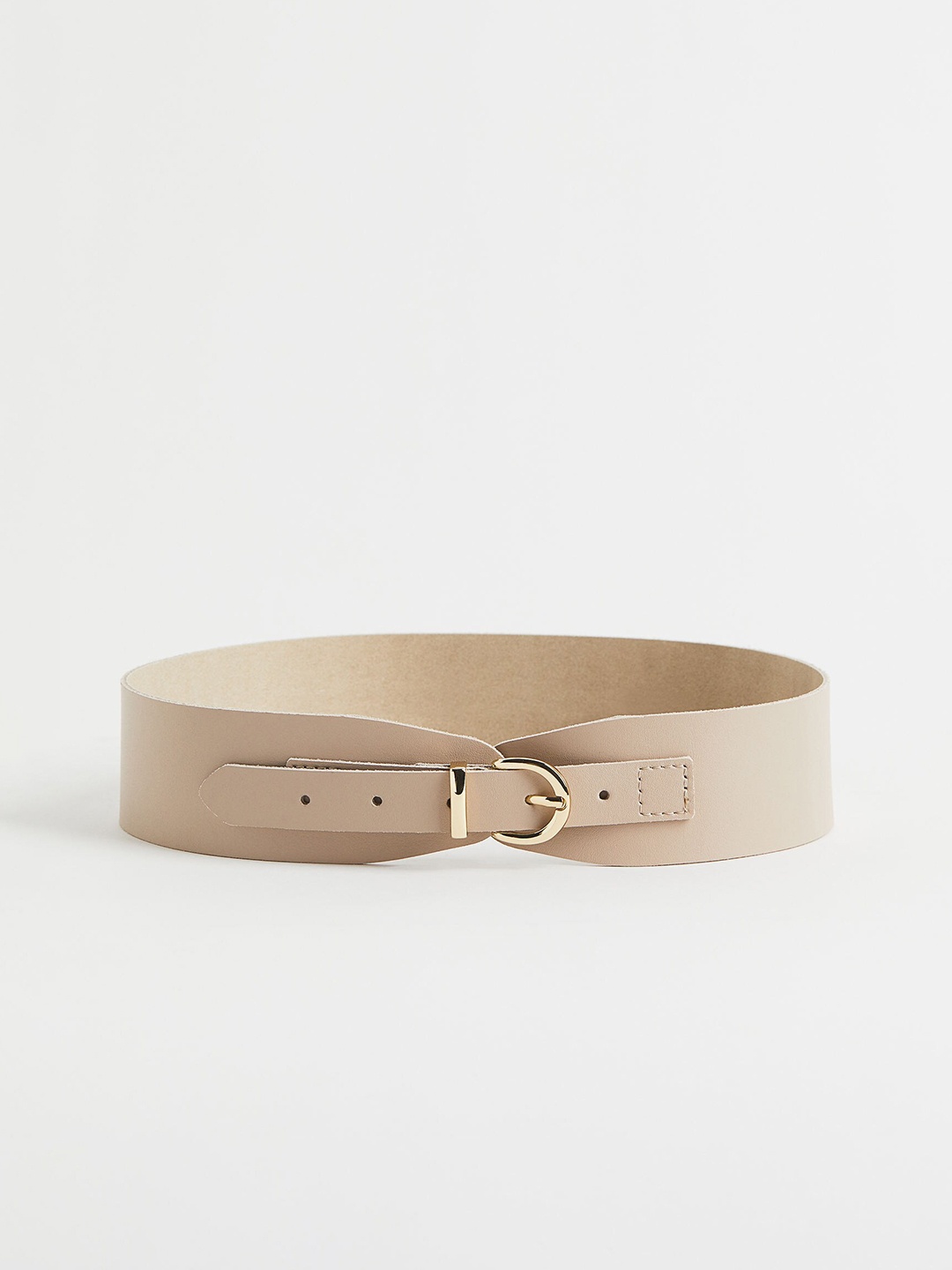 H&M Women Leather Waist Belt, Beige
