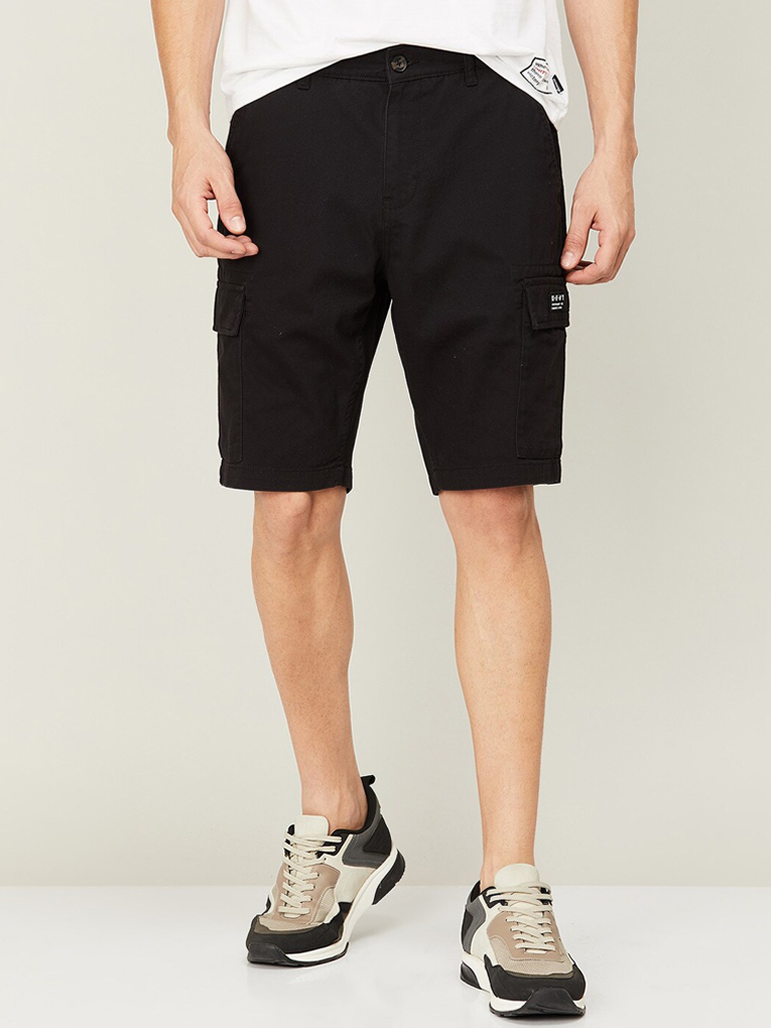 Bossini Men Black Cargo Shorts