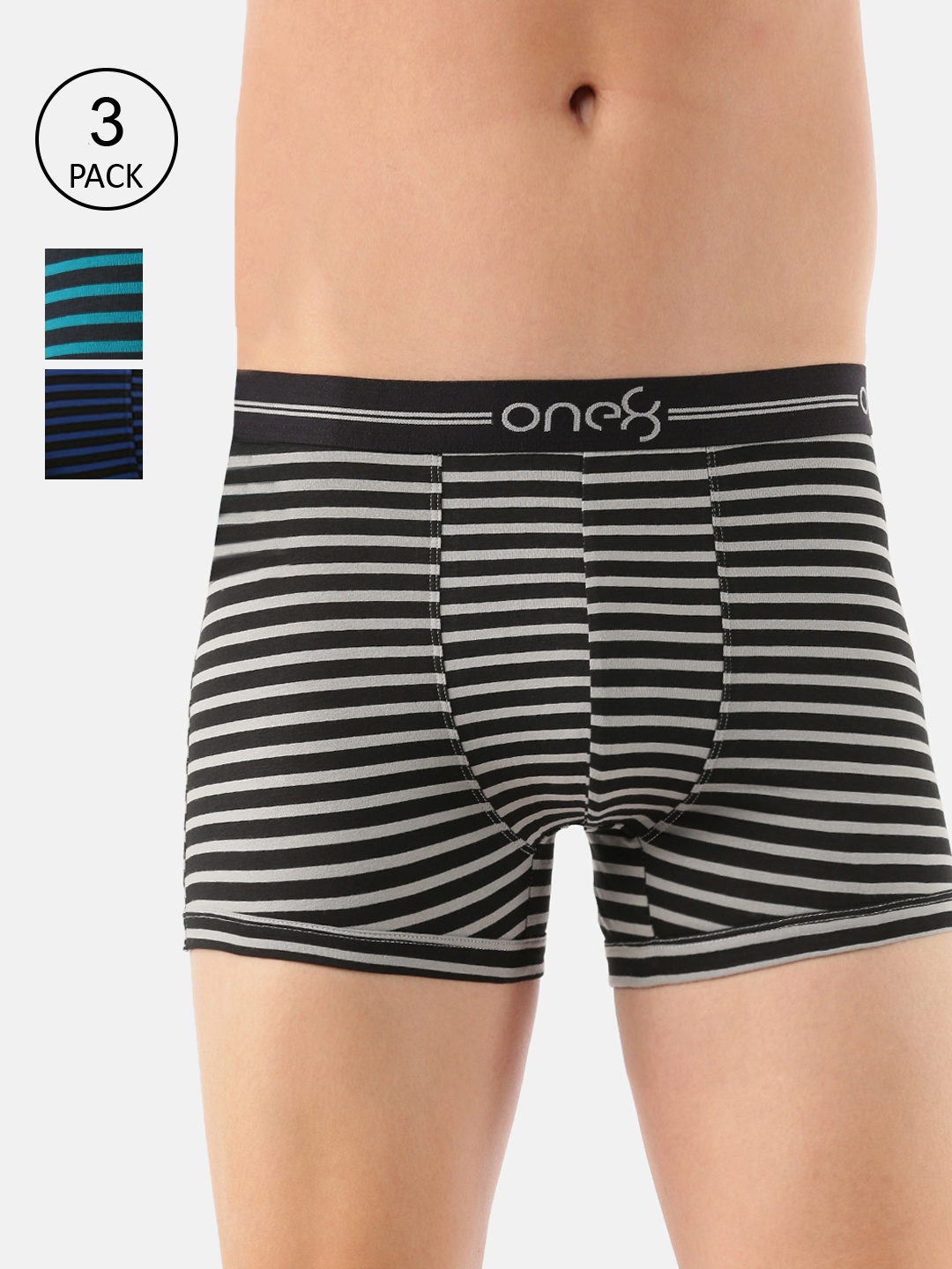one8 by Virat Kohli Men Pack Of 3 Cotton Trunk- 730-PO3-Grey/Rblue/Seagreen-Grey Melange, Blue
one8 by Virat Kohli Men Pack Of 3 Cotton Trunk- 730-PO3-Grey/Rblue/Seagreen-Grey Melange, Blue