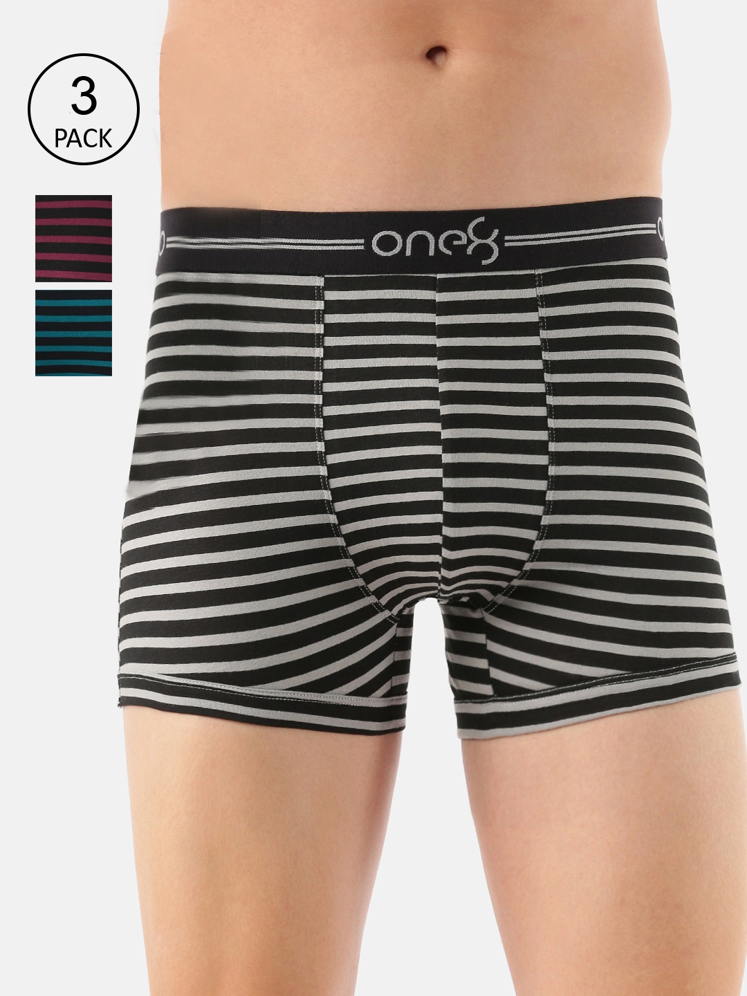 one8 by Virat Kohli Men Pack Of 3 Cotton Trunks 730-PO3-Grey/Seagreen/Wine-Grey Melange
one8 by Virat Kohli Men Pack Of 3 Cotton Trunks 730-PO3-Grey/Seagreen/Wine-Grey Melange