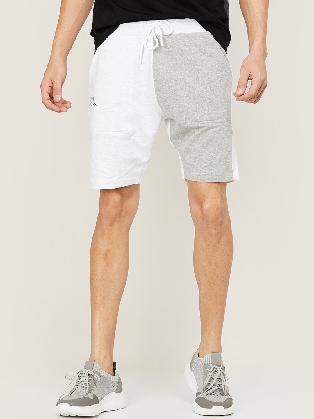 Kappa Men Grey Colourblocked Shorts