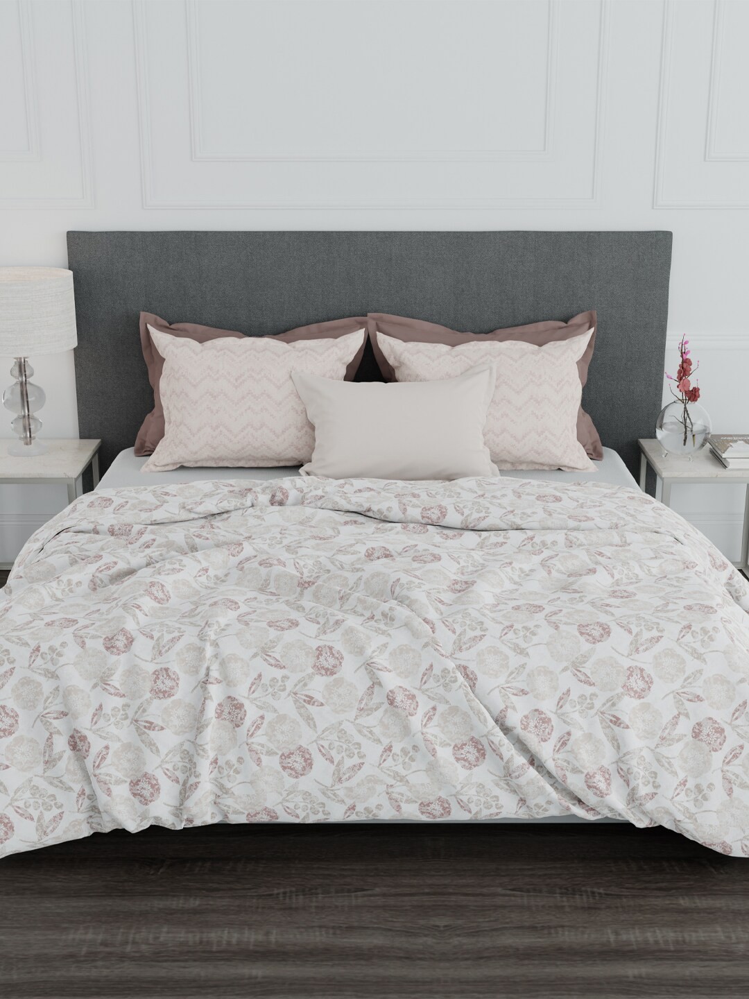 MYTRIDENT Peach-Coloured White 100% Cotton 144 TC Queen Bedsheet with 2 Pillow Covers
MYTRIDENT Peach-Coloured White 100% Cotton 144 TC Queen Bedsheet with 2 Pillow Covers