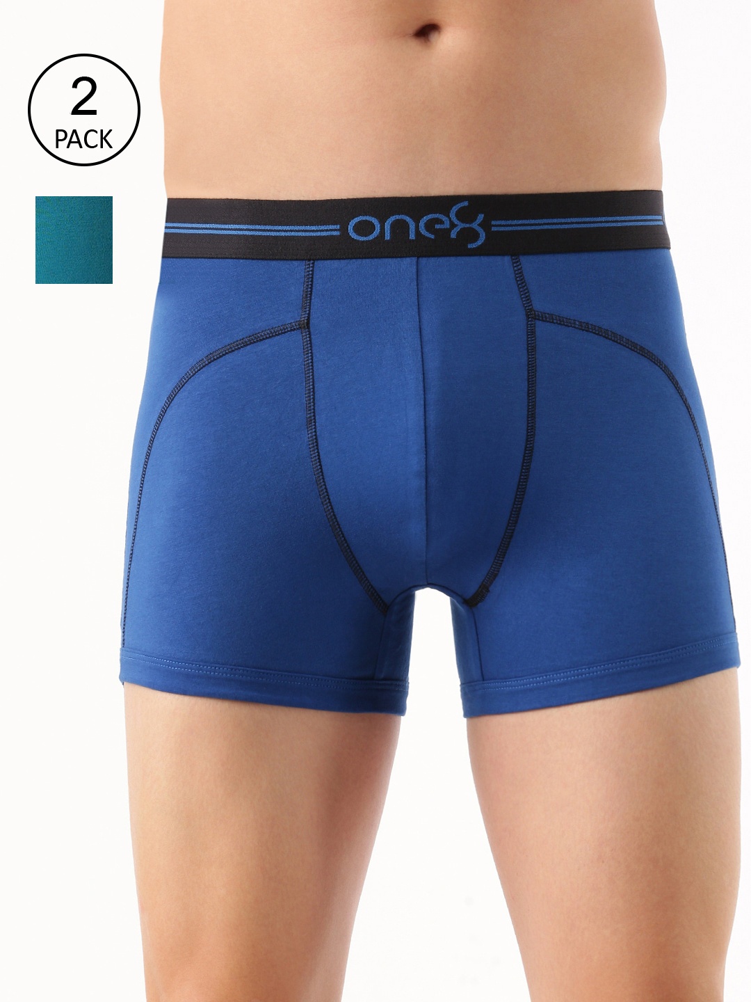 one8 by Virat Kohli Men Pack Of 2 Blue & Sea Green Solid Trunks 720-PO2-RBlue/Seagreen-S
one8 by Virat Kohli Men Pack Of 2 Blue & Sea Green Solid Trunks 720-PO2-RBlue/Seagreen-S