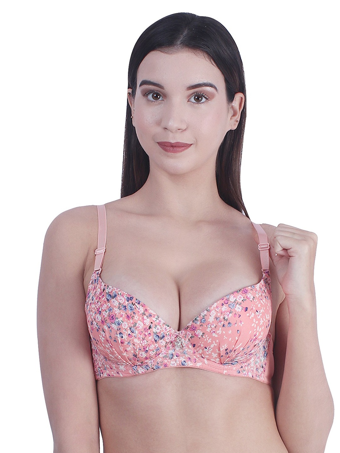 BRACHY Women Peach-Coloured & White Floral Underwired Lightly Padded Pushup T-Shirt Bra
BRACHY Women Peach-Coloured & White Floral Underwired Lightly Padded Pushup T-Shirt Bra