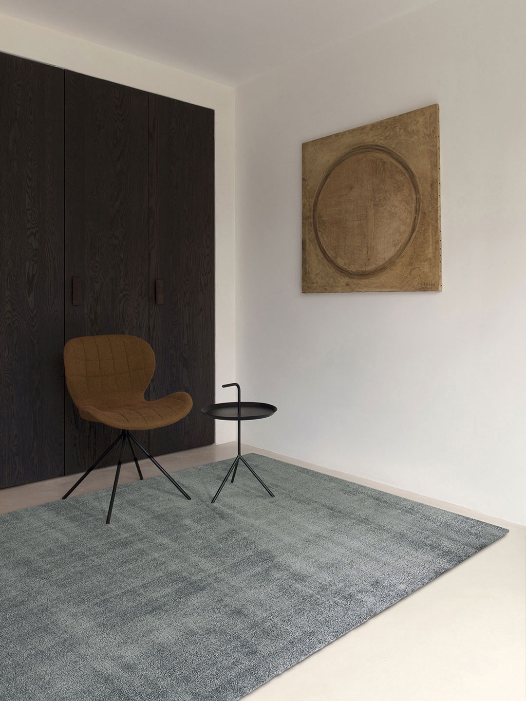 DDecor Plain Medium Sapphire Rug, Grey