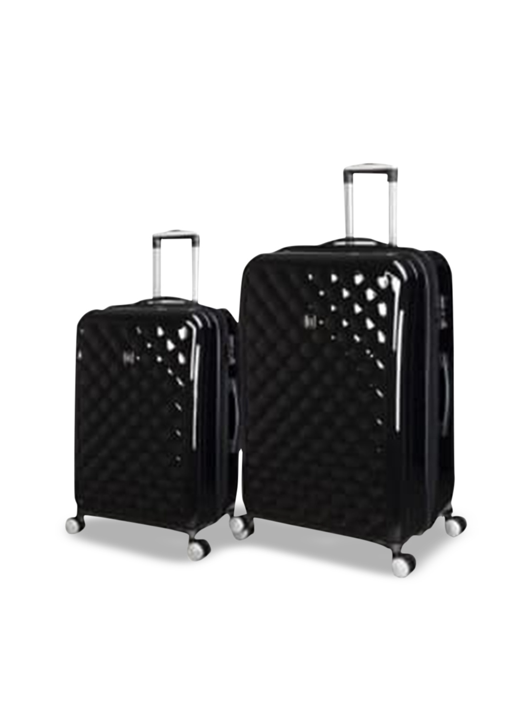 IT luggage Set Of 2 Solid Trolley Bag, Black