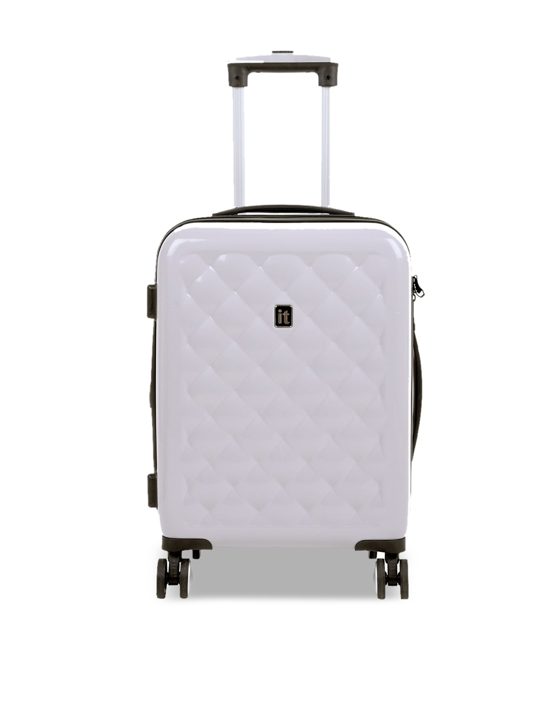 IT luggage Solid Hard-Sided Cabin Trolley Suitcases, Grey