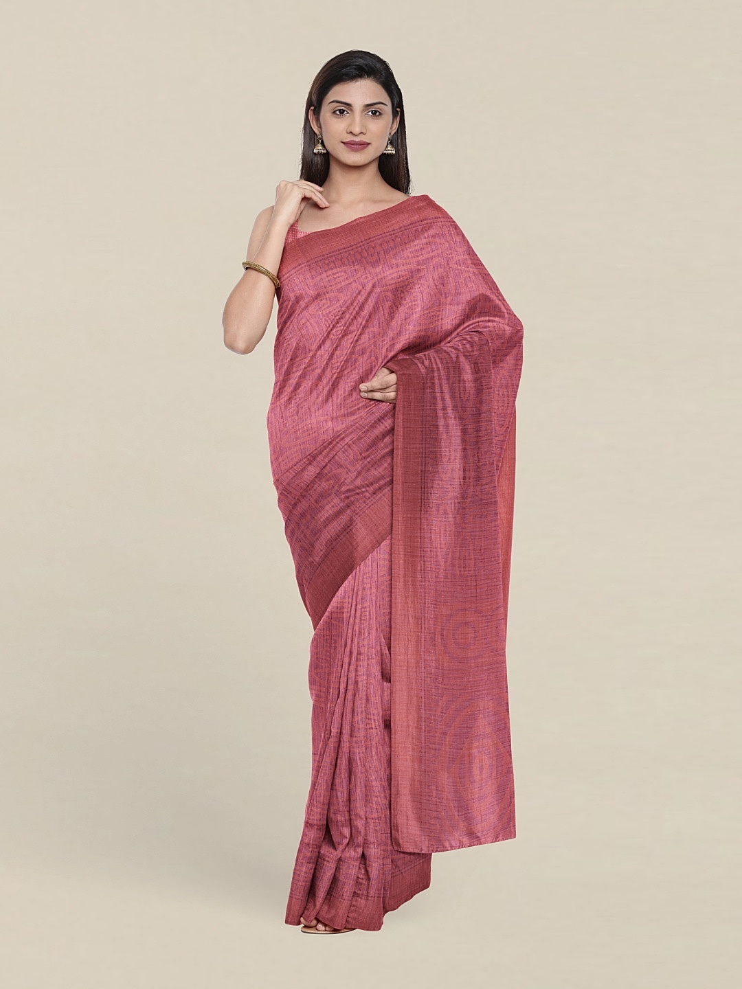 Pothys Printed Saree, Mauve